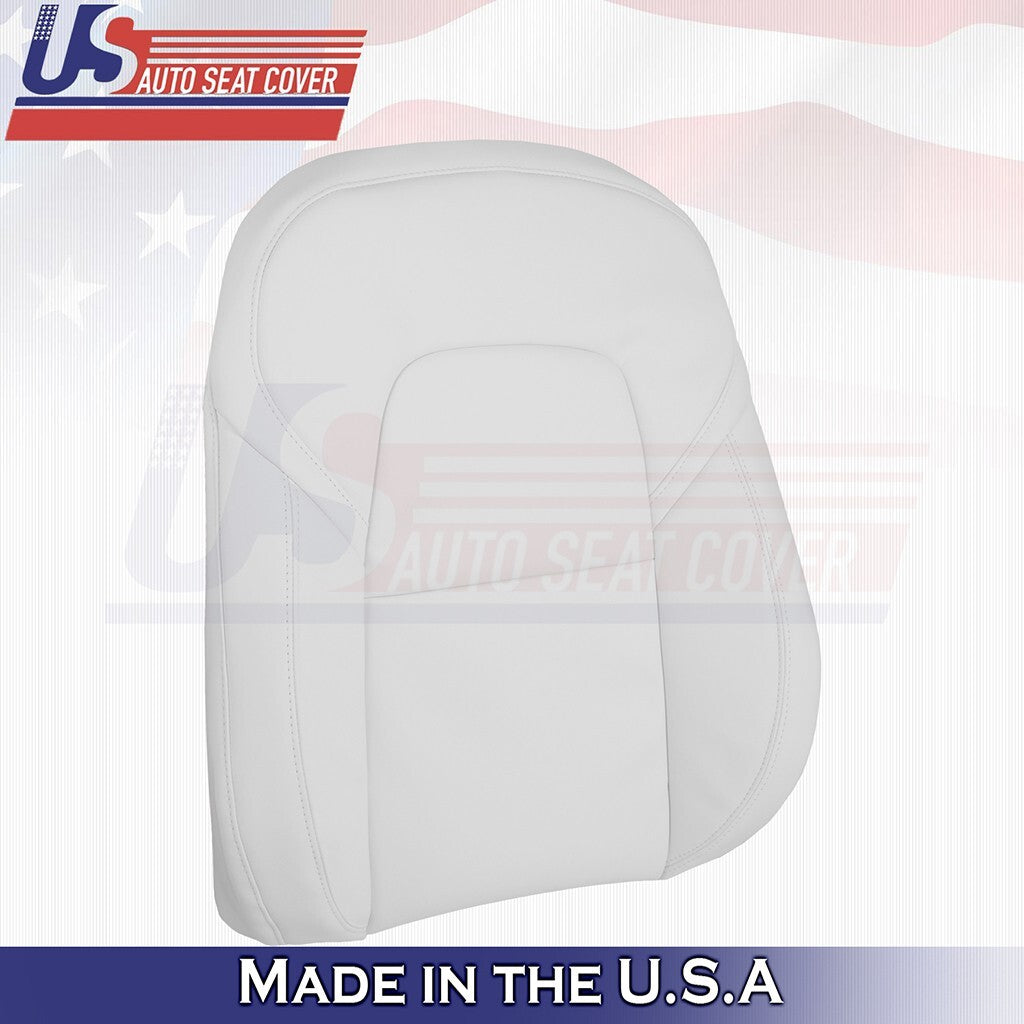 2020 to 2024 Fits Tesla Model Y Long Range Driver Top Vinyl Seat Cover White