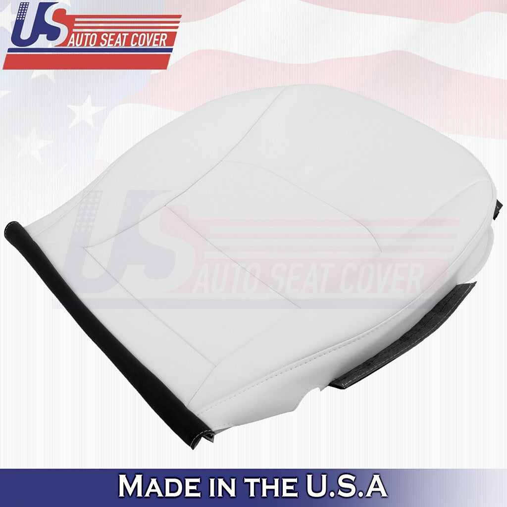 2020 to 2024 For Tesla Model Y Performance Driver Bottom Vinyl Seat Cover White
