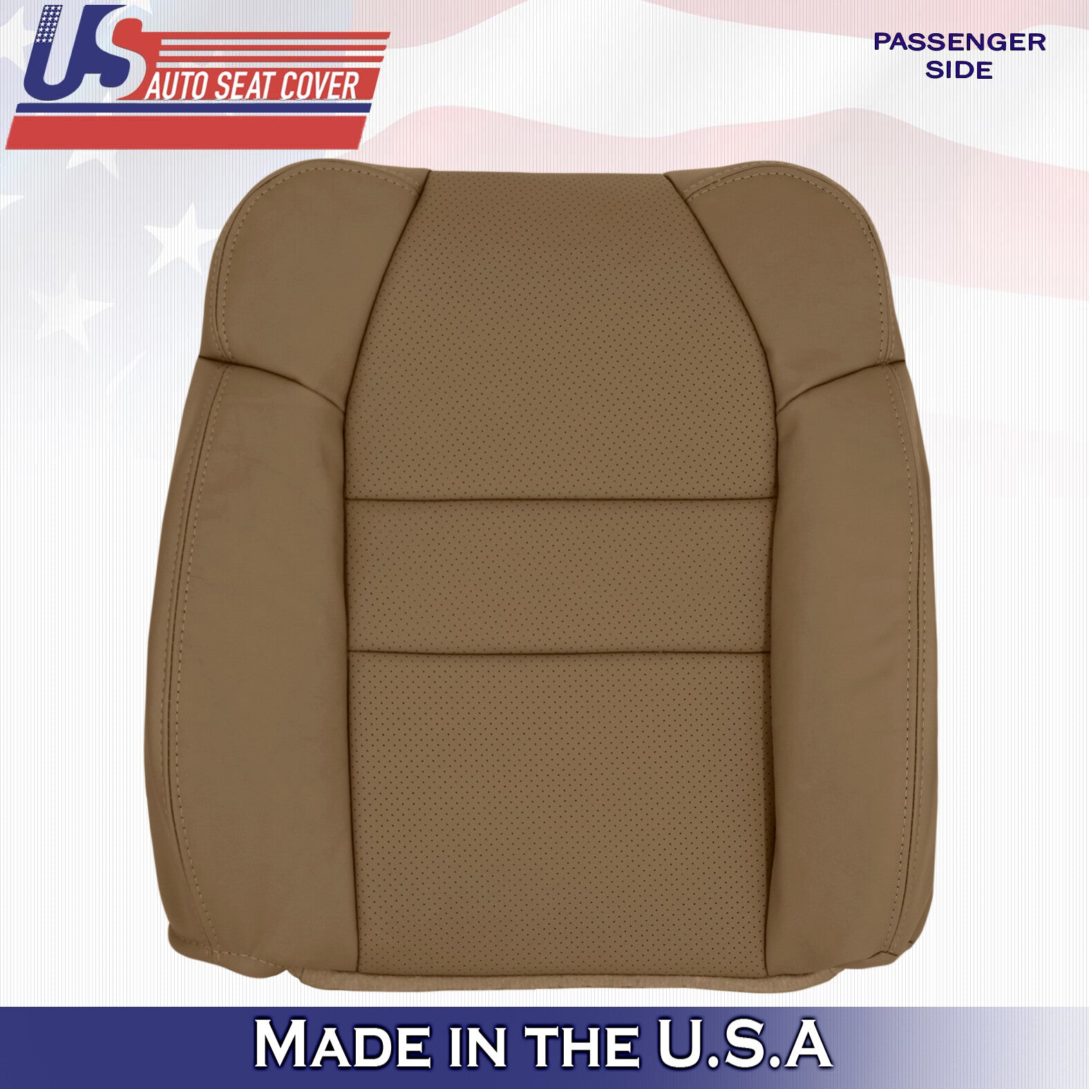 2001 to 2006 For Acura MDX Passenger Side Top Synthetic Leather Seat Cover Tan
