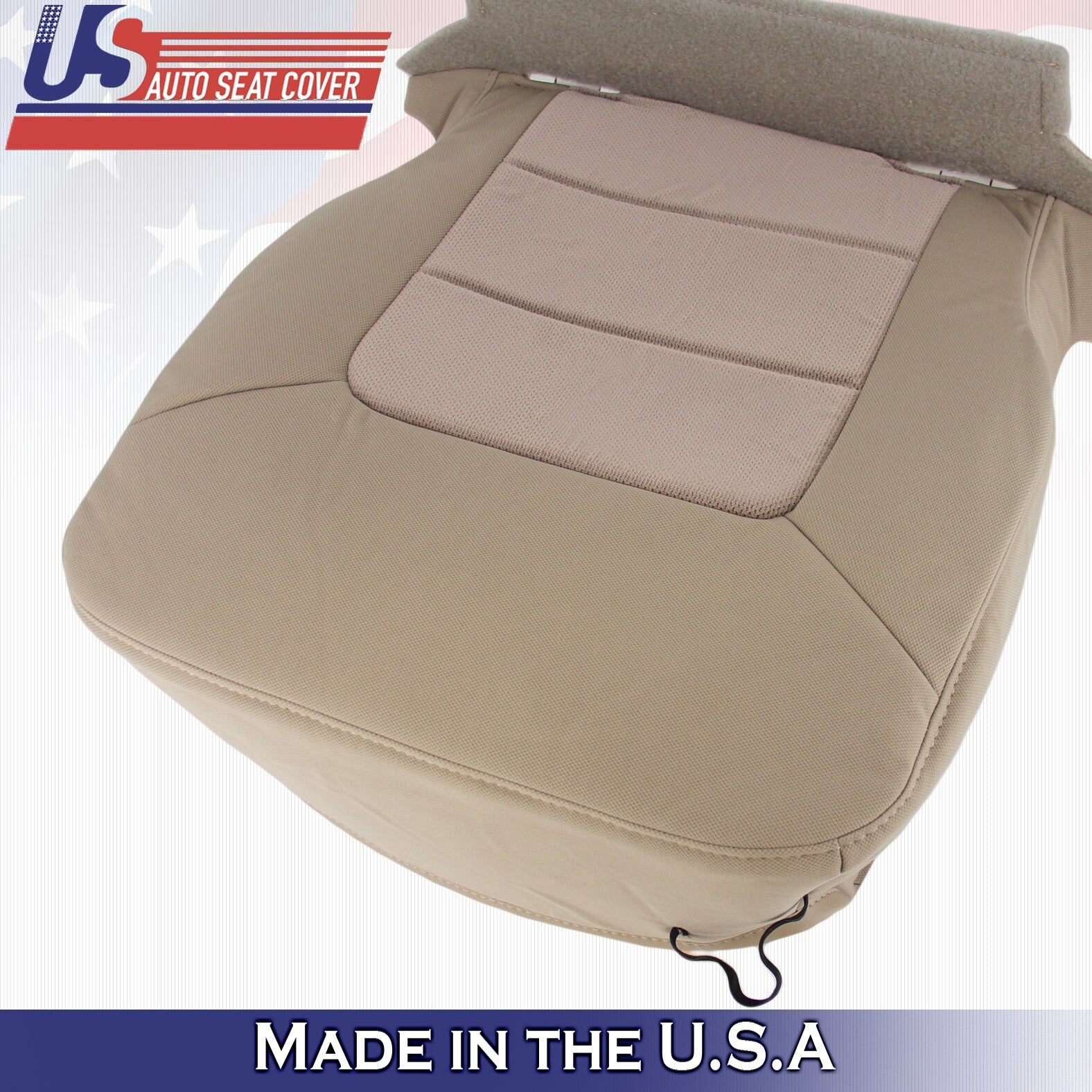 2003 2004 For Ford Expedition XLT Front Passenger Bottom Cloth Seat Cover Tan
