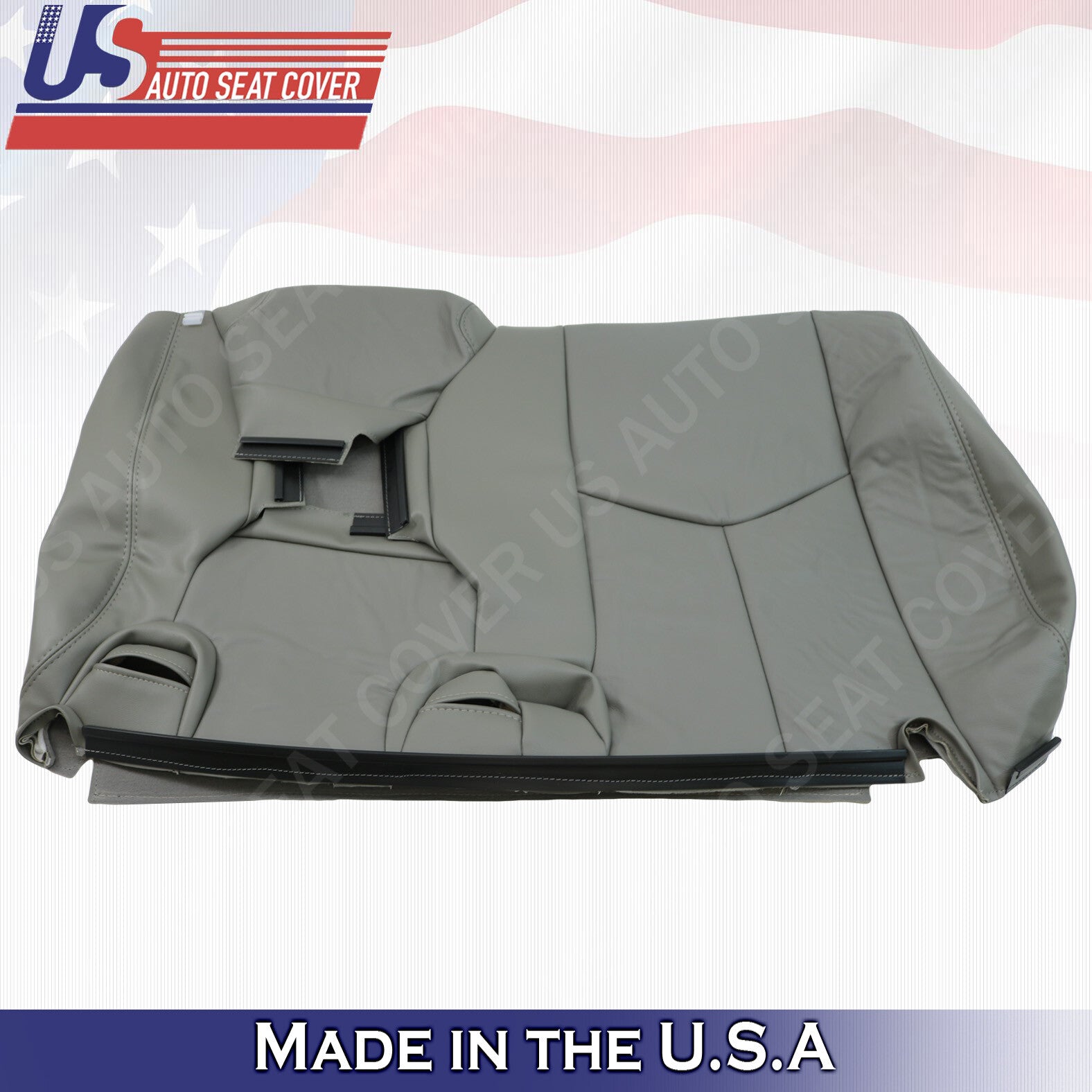 2003 to 2006 Chevy Tahoe Suburban REAR 60' Top Leather Seat Cover Pewter Gray