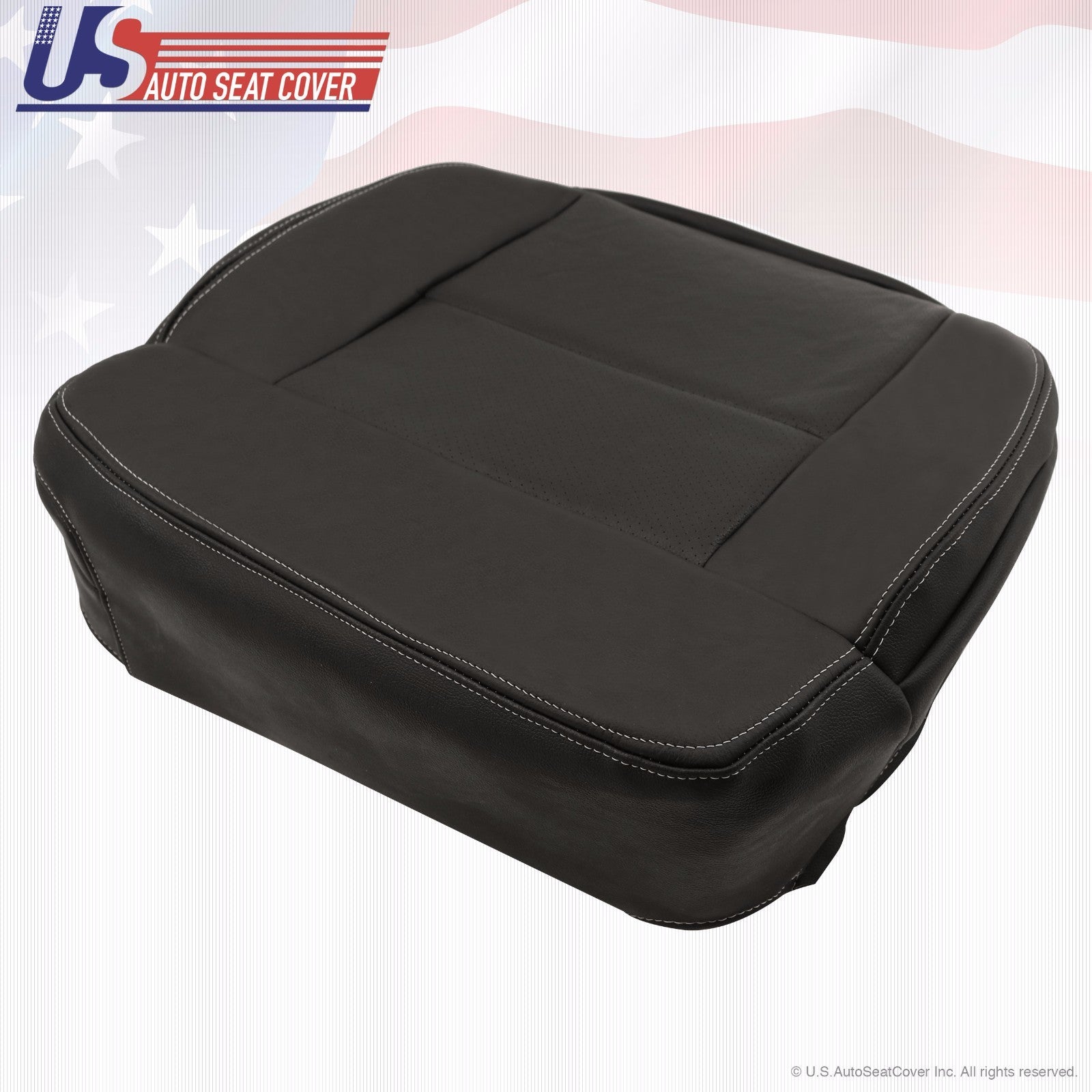 2004-2008 F-150 Lariat Driver/Passenger Bottom Perforated Leather Cover Black