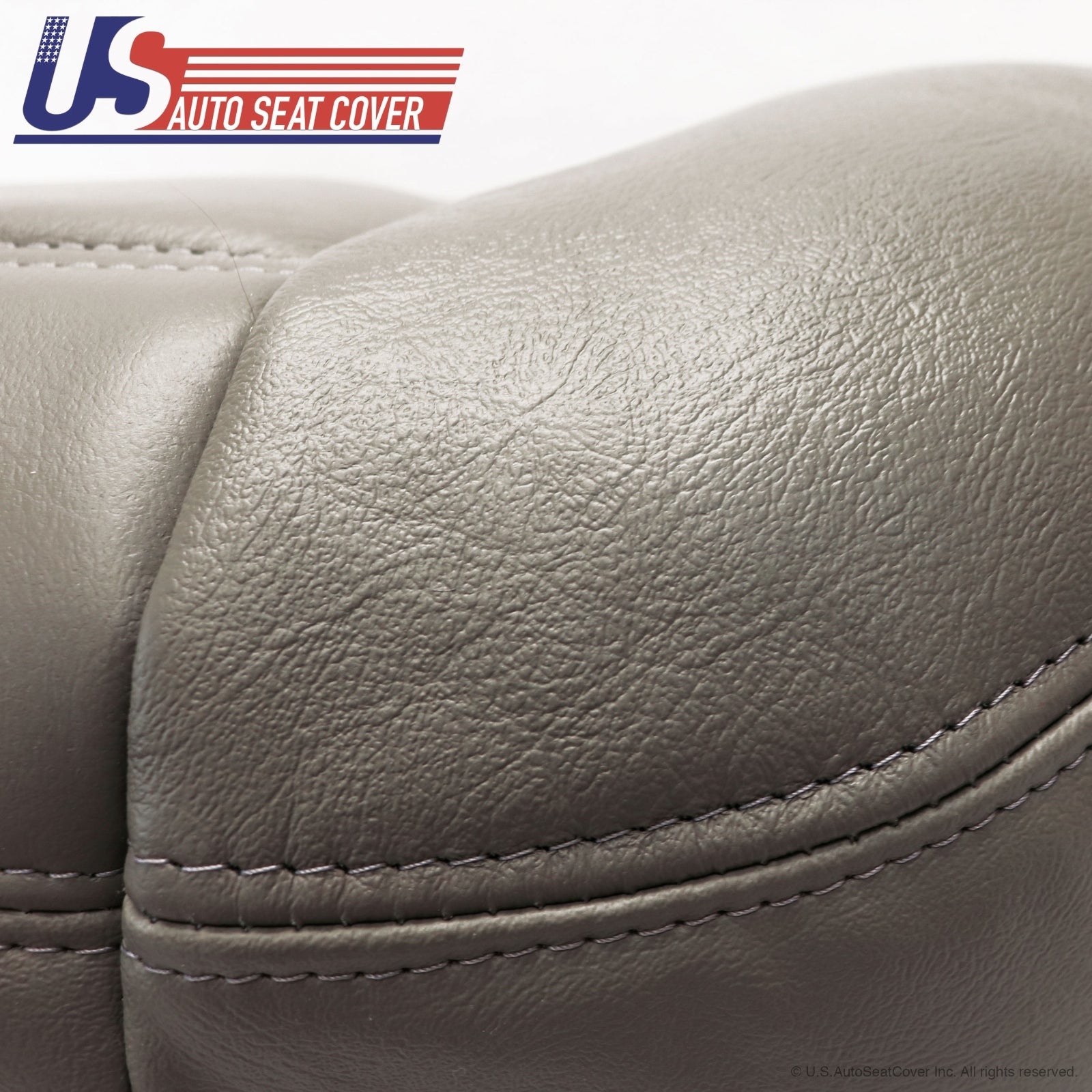 2003 to 2007 Hummer H2 Driver Side Bottom Synthetic Leather Seat Cover Gray