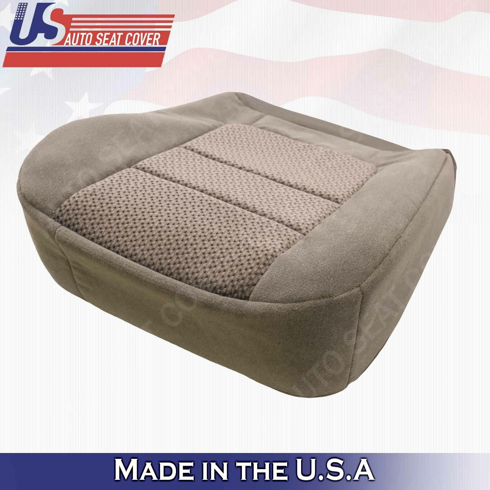 2001 Ford F250 F350 F450 XLT Driver & Passenger Bottoms Cloth Seat Cover Tan