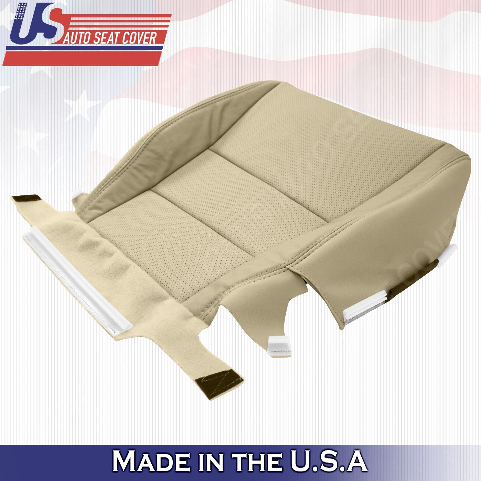 Fits 2007 - 2012 Acura RDX Passenger Bottom Perforated Leather Seat Cover in TAN