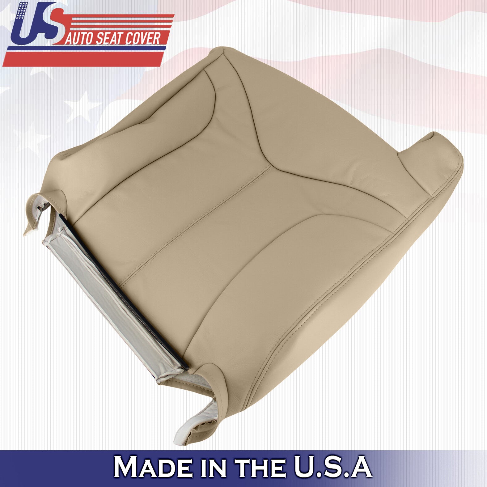 2001 2002 For GMC Yukon XL SLT SLE Driver Top & Bottom 2x Leather Covers Tan