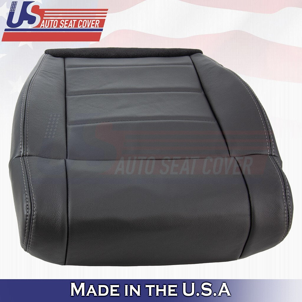2008 to 2012 Fits Jeep Wrangler Driver& Passenger Bottoms Leather Cover Black