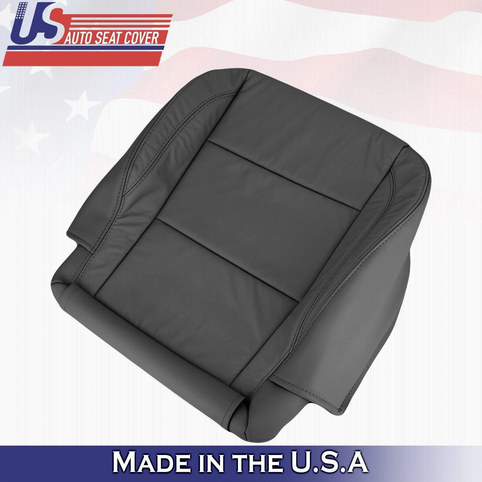2004 - 2010 For Infinity QX56 Passenger Side Bottom Leather Seat Cover in Black