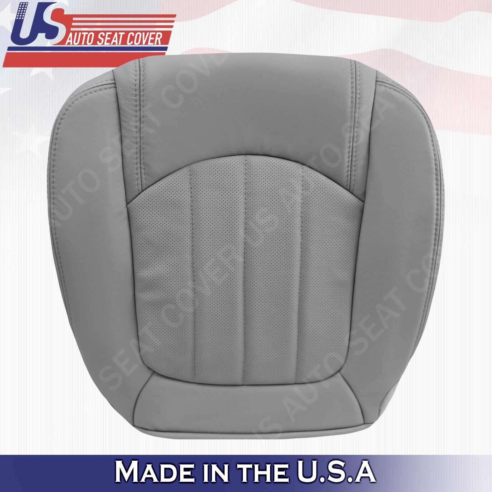 2008 to 2012 Buick Enclave Front lower Bottom Perforated Leather Seat Cover Gray