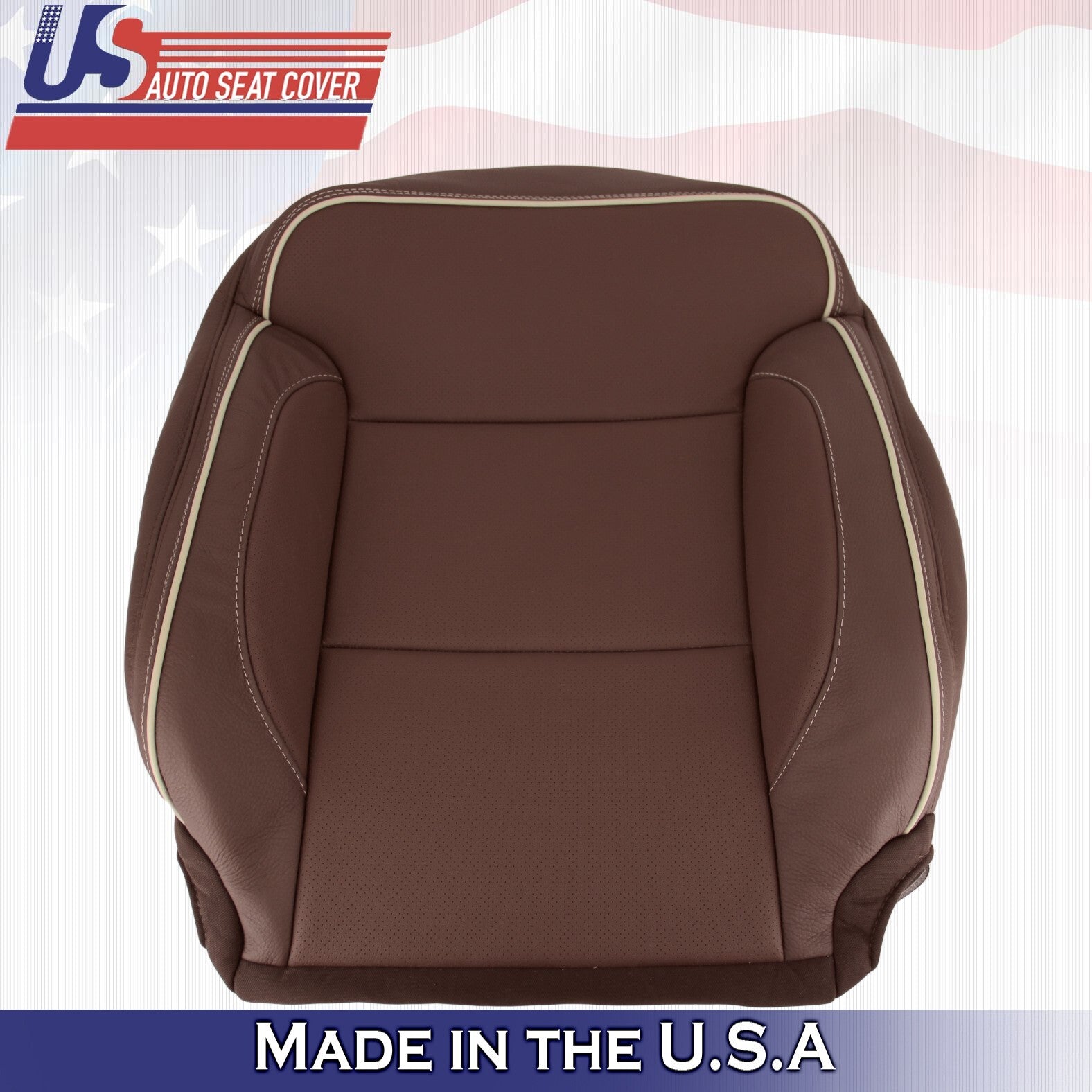 2019 For Chevy Silverado High Country Passenger Top Bottom Leather Covers Brown