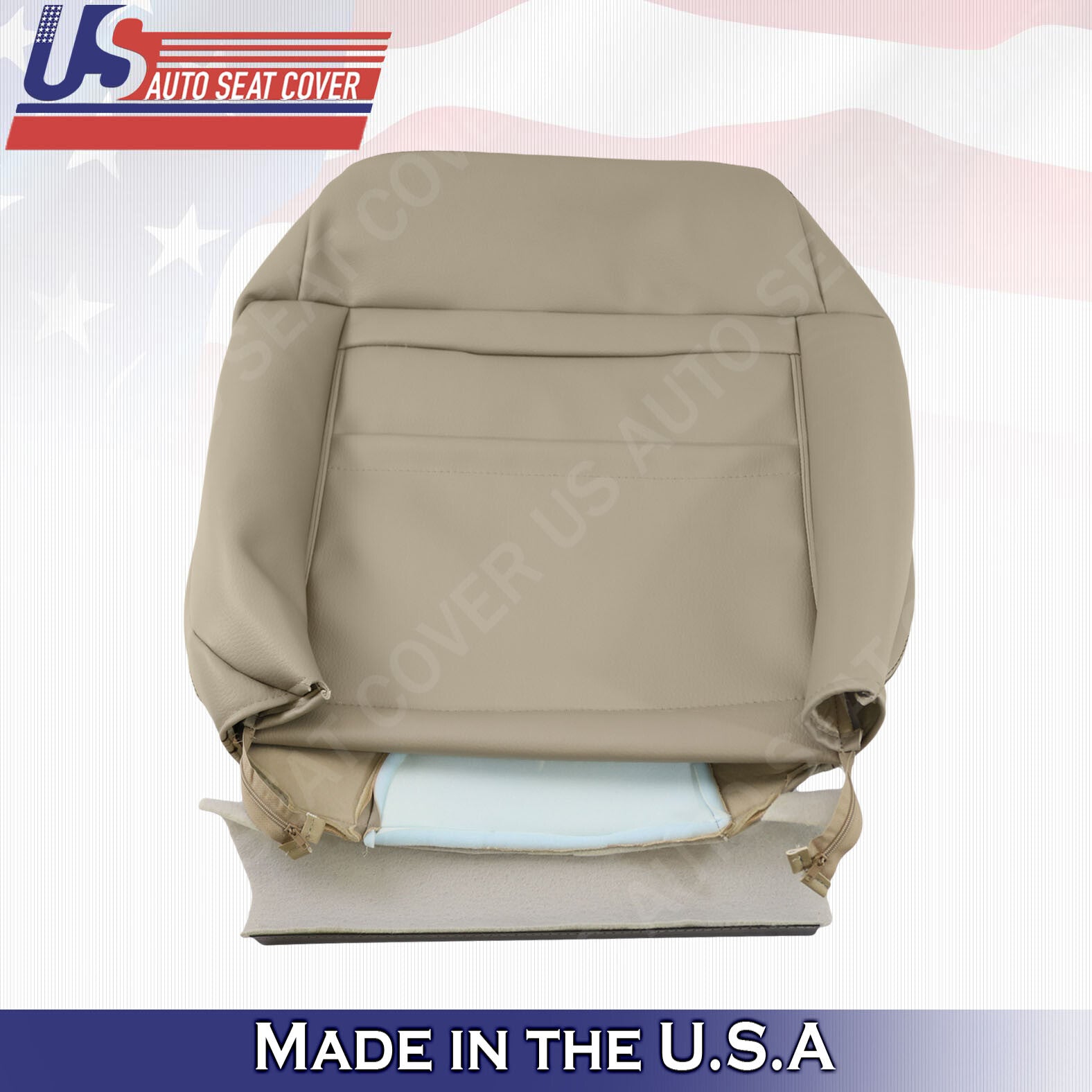 2009 2010 Ford F150 PLATINUM Passenger Top Perforated Leather Seat Cover Gray