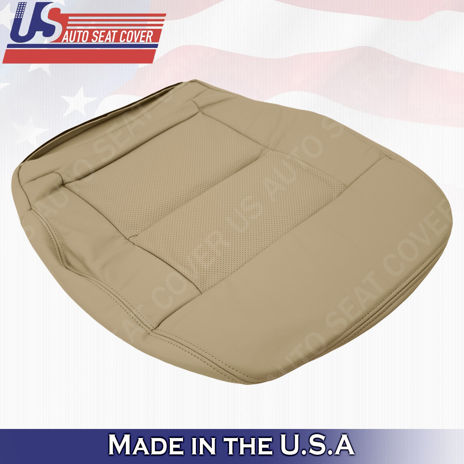 For 2014 to 2016 Mercedes Benz E350 Driver Passenger Bottom Leather Cover Beige