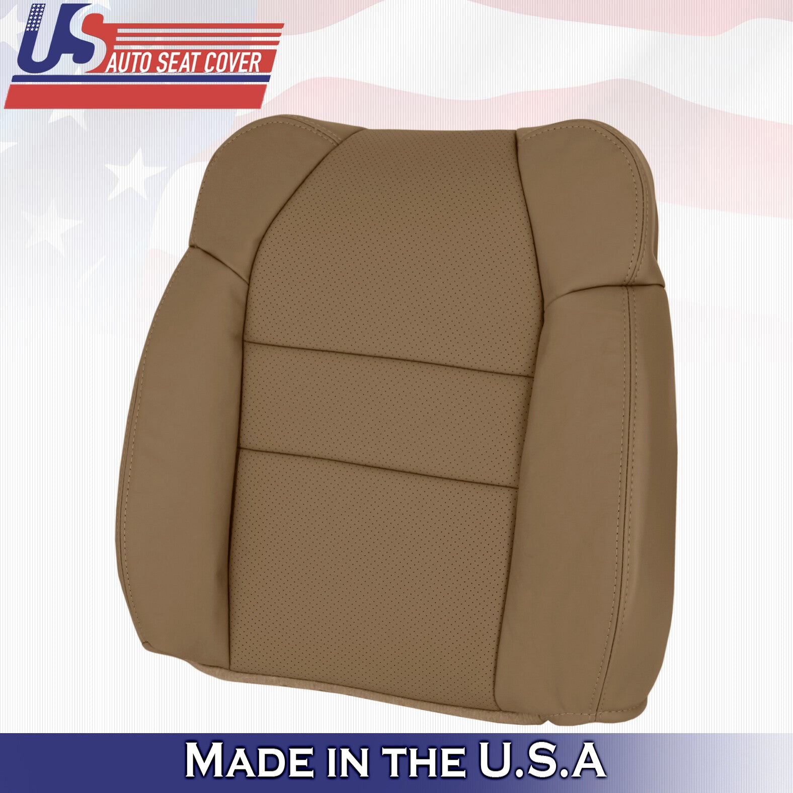 2001 to 2006 For Acura MDX 2x Top & 2x Bottom Synthetic Leather Seat Covers Tan