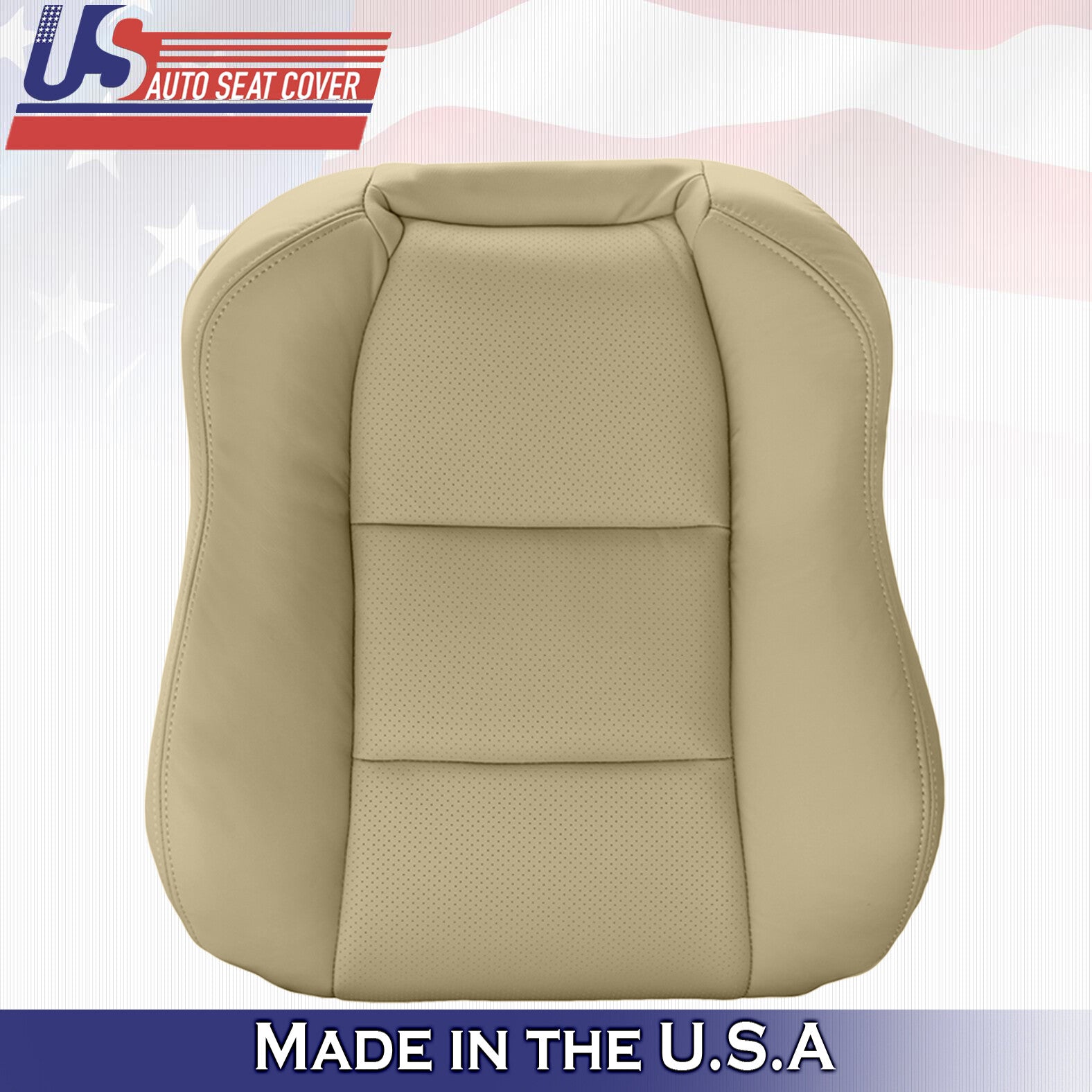 2004 Fits Acura TL Front & Rear Top & Bottom 6PCS Perforated Leather Covers Tan