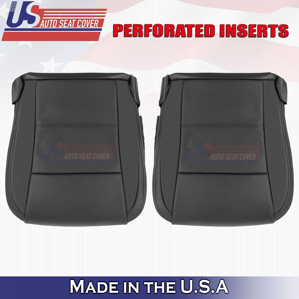 2013 to 2018 For Lexus ES350 Driver & Passenger Bottoms Leather Cover Black
