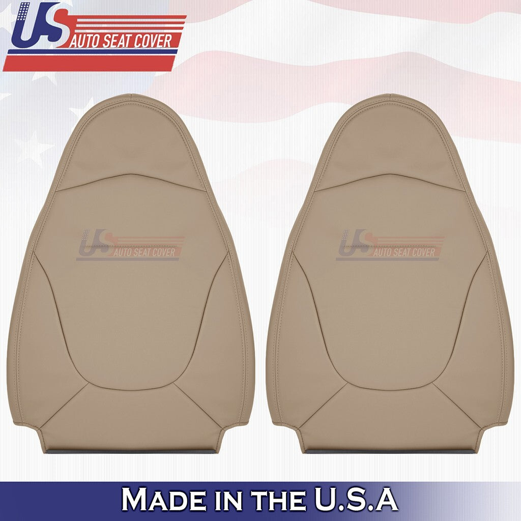 Driver &Passenger Tops Leather Seat Cover Tan Fits 1997 1998 Ford F150 Lariat