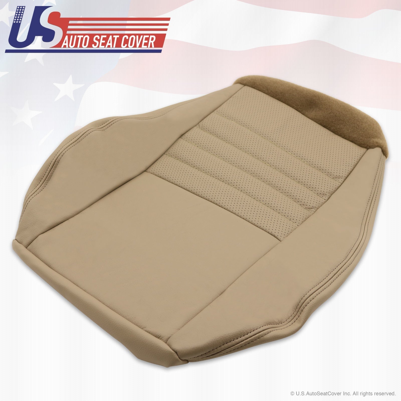 1999 2000 2001 2002 2003 04 Ford Mustang GT Driver Bottom Leather Seat Cover TAN