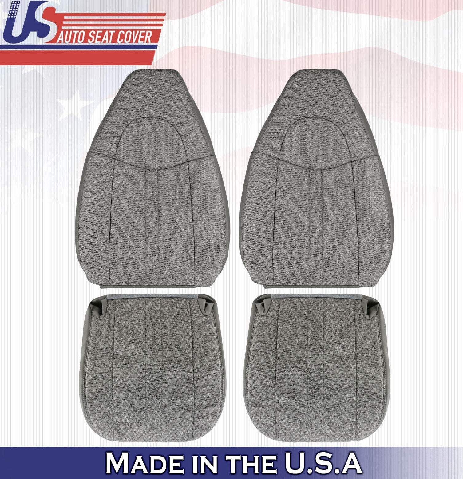 2005 2006 For Chevy Express 1500 2500 3500 2 Top & 2 Bottom Cloth Covers Gray