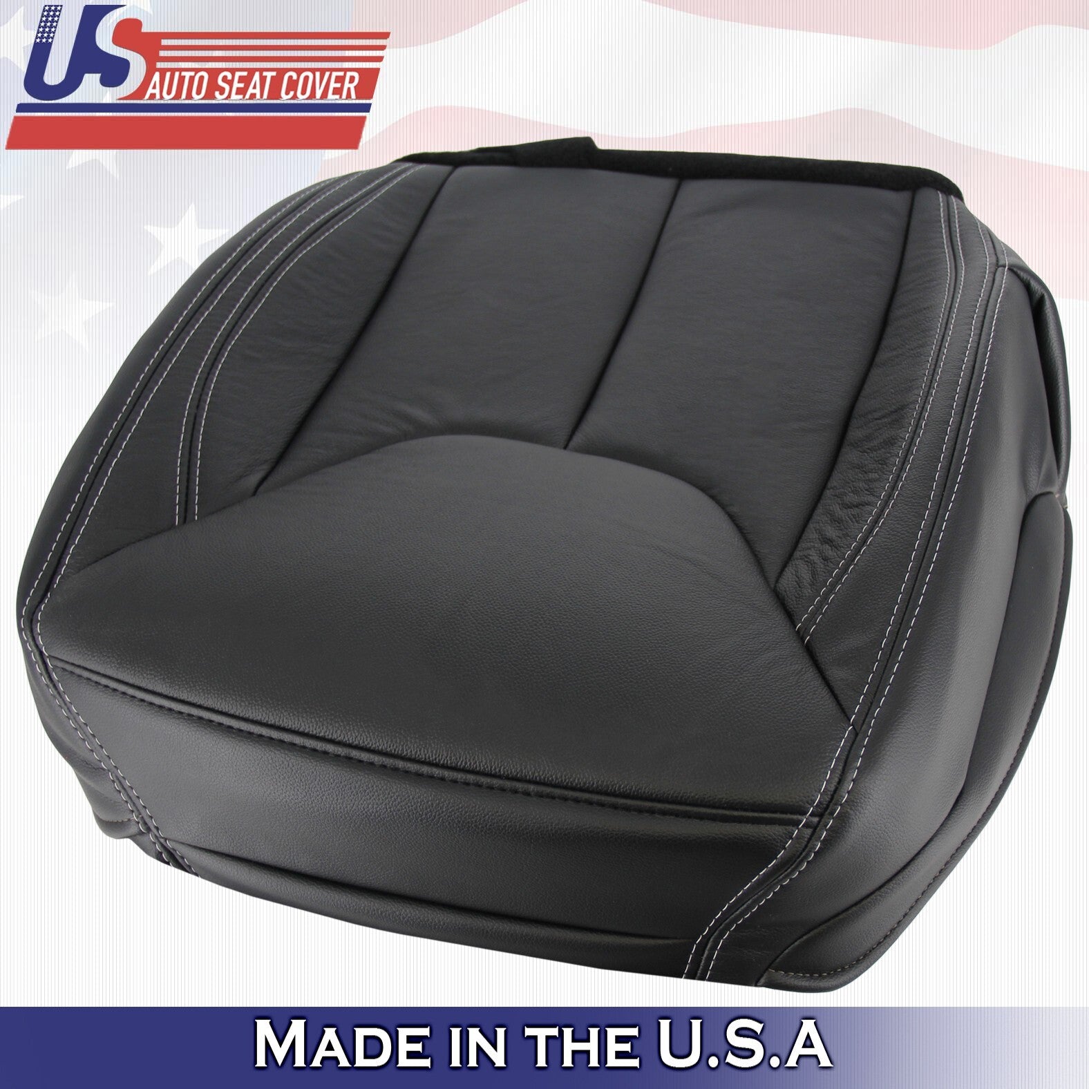 2011-2017 For Jeep Wrangler Rubicon Passenger Bottom Leather Cover Black