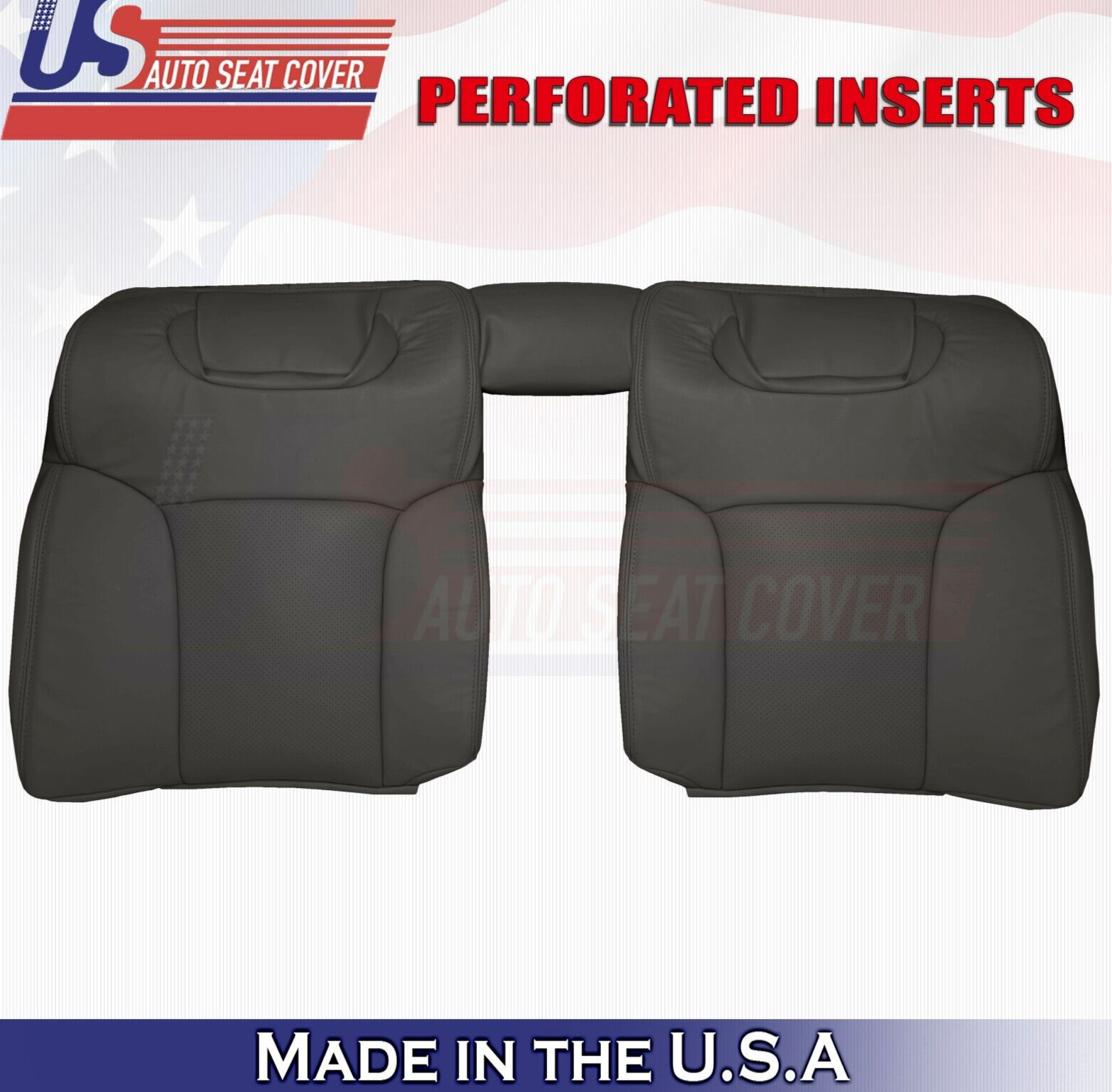2010 2011 For Lexus GS300 GS350 2nd Row Top Perforated Leather Seat Cover Black