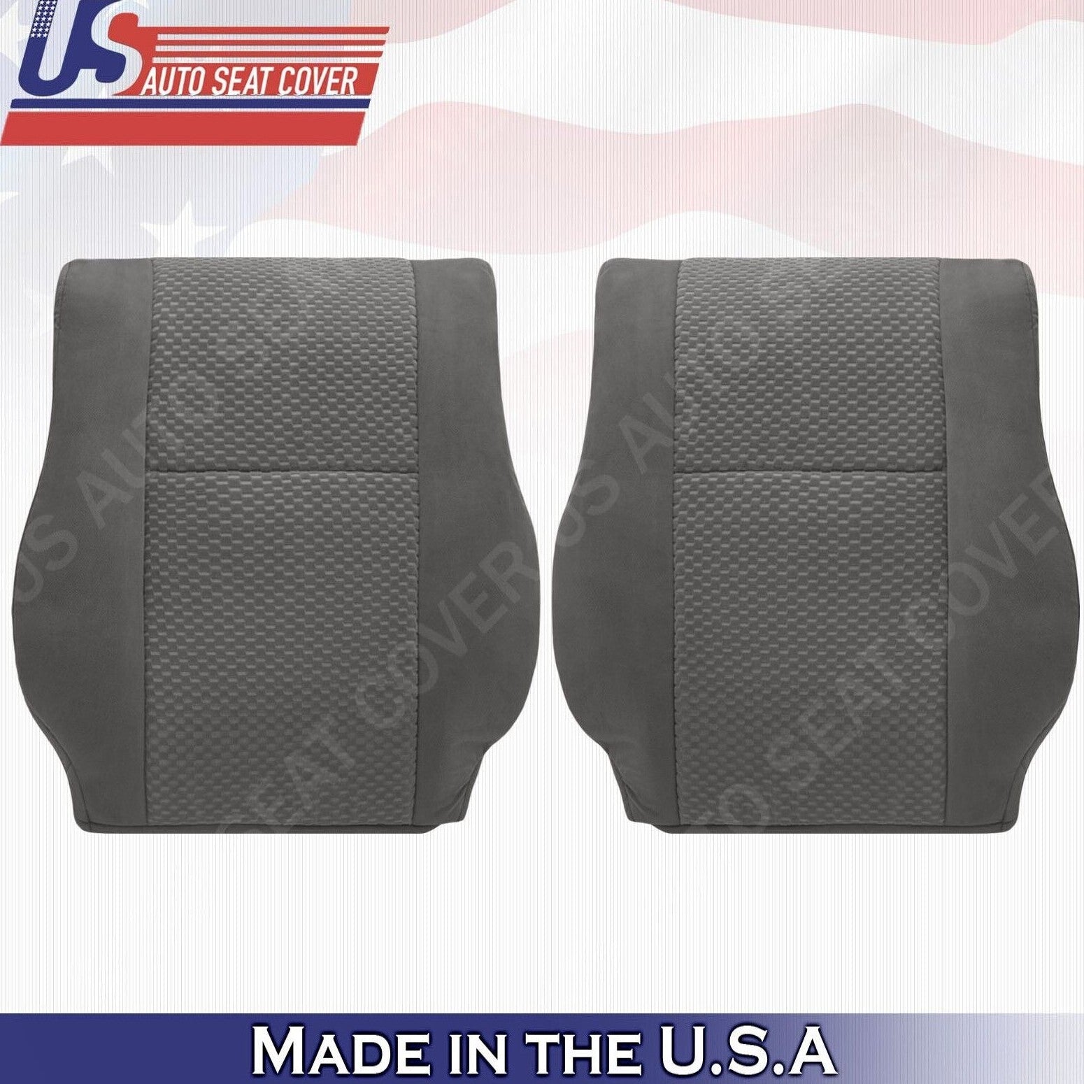 2011 For Toyota Tundra Grade SR5 Driver & Passenger Top Cloth Seat Covers Gray