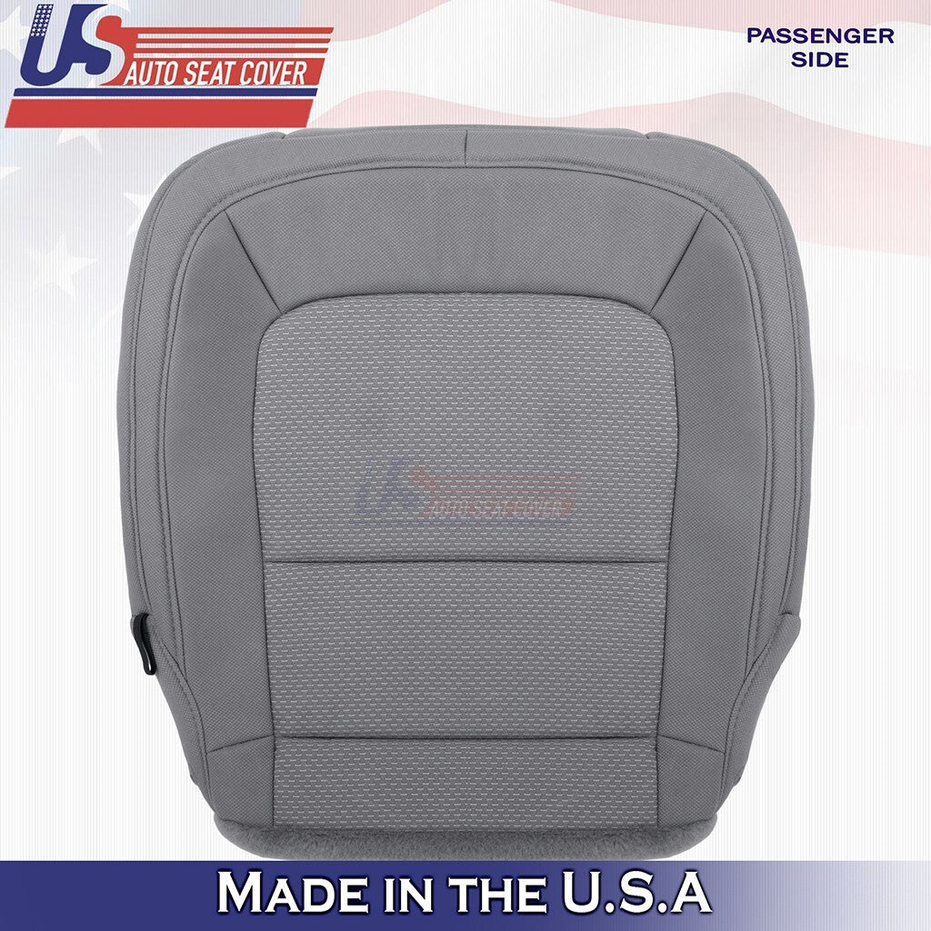 2015 to 2021 For Chevy Colorado Front Passenger Bottom Cloth Seat Cover Gray