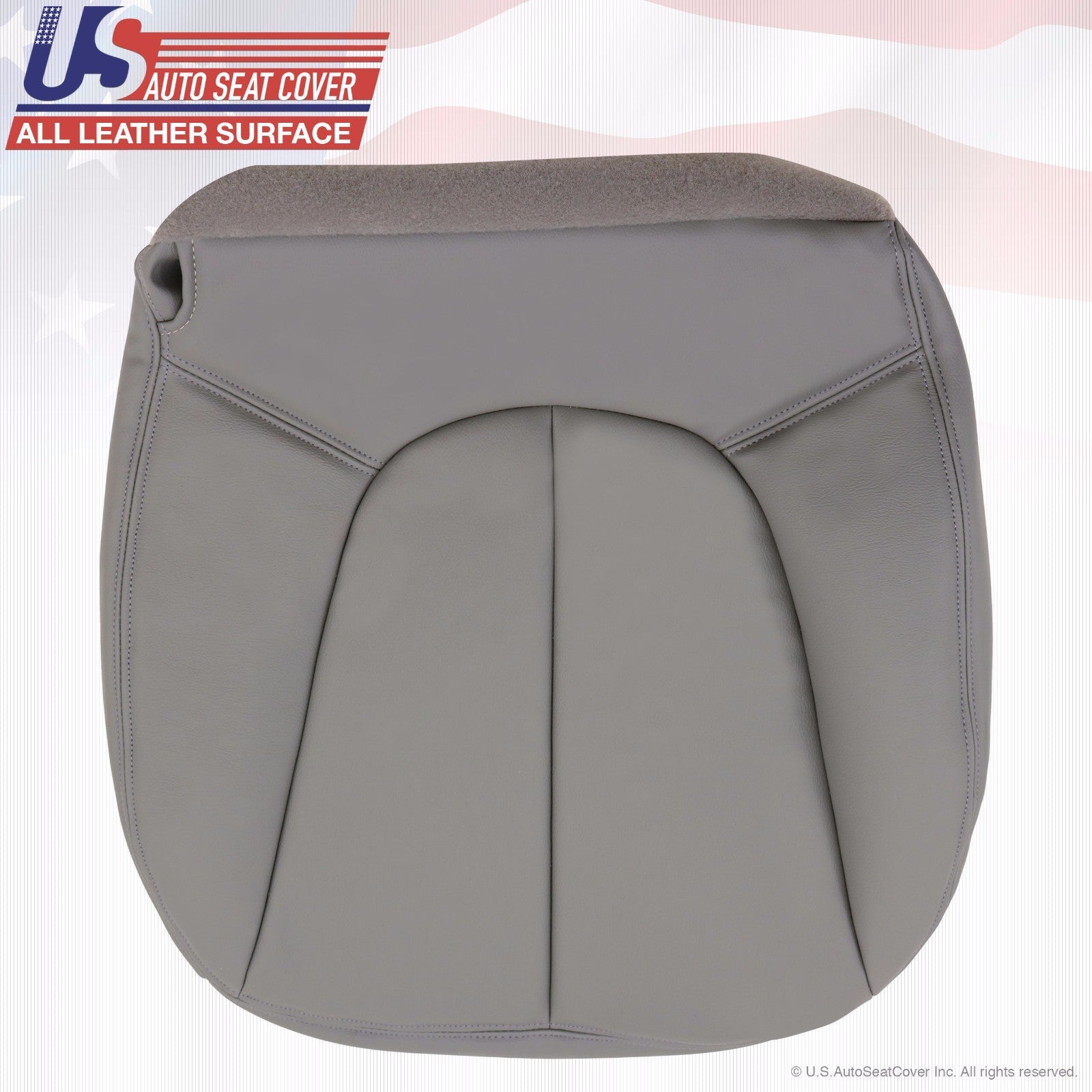 1997-2002 Ford Expedition XLT Driver & Passenger Bottom Leather Seat Covers Gray