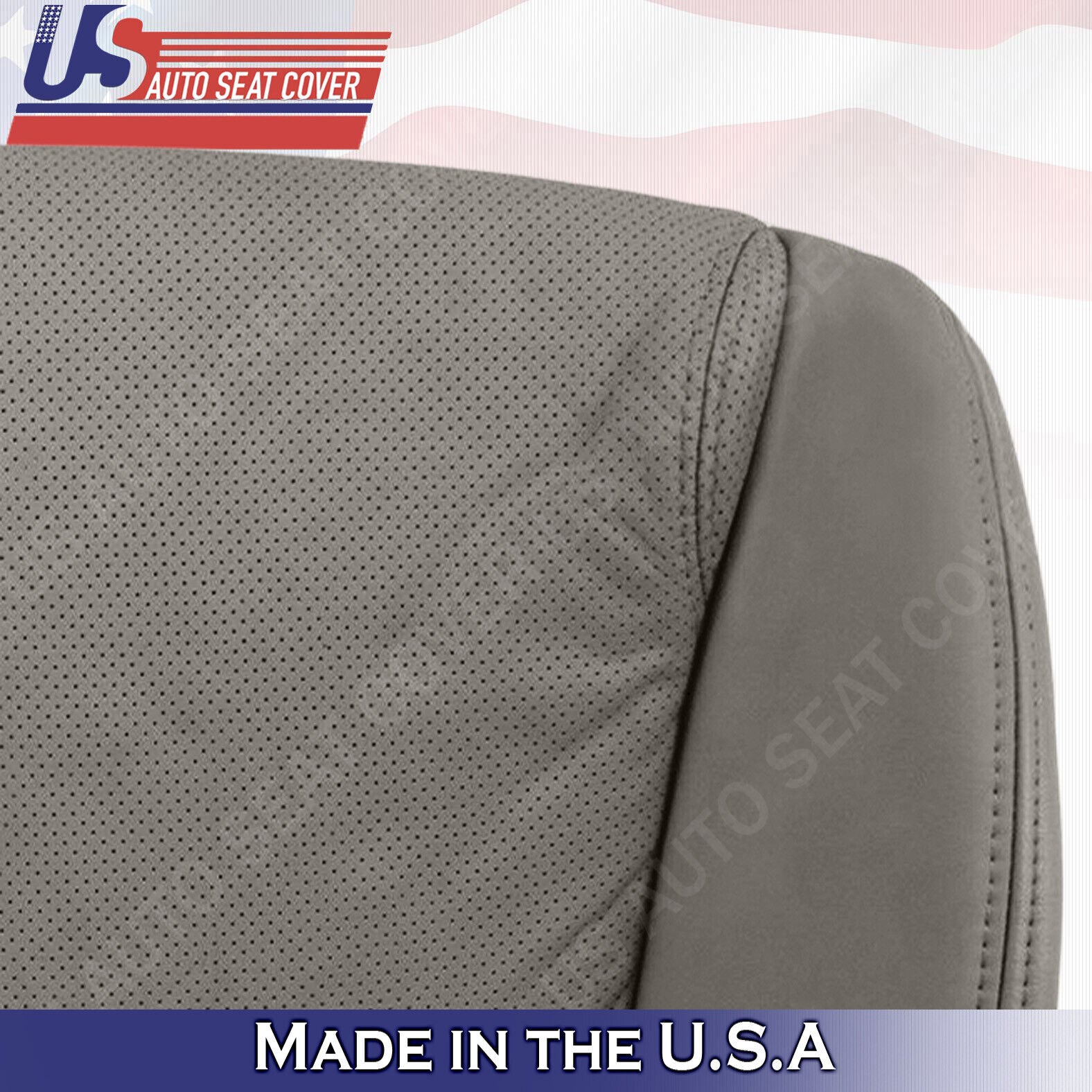 Fits 2006 to 2011 Lexus GS350 Driver Bottom Leather Perforated Seat Cover GRAY