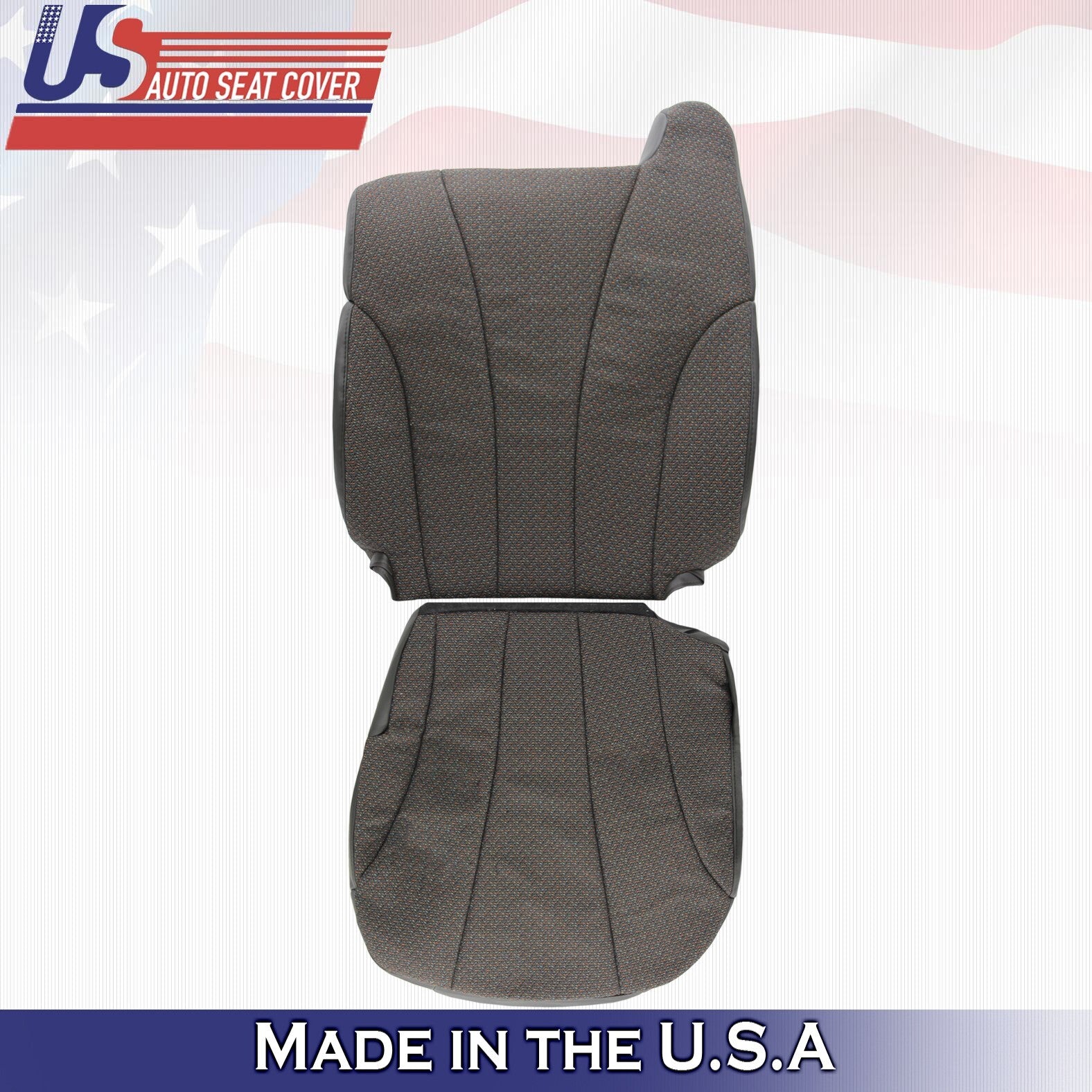 1999-2002 Fits Chevy Silverado WT Cloth Driver Top & Bottom Seat Covers Graphite