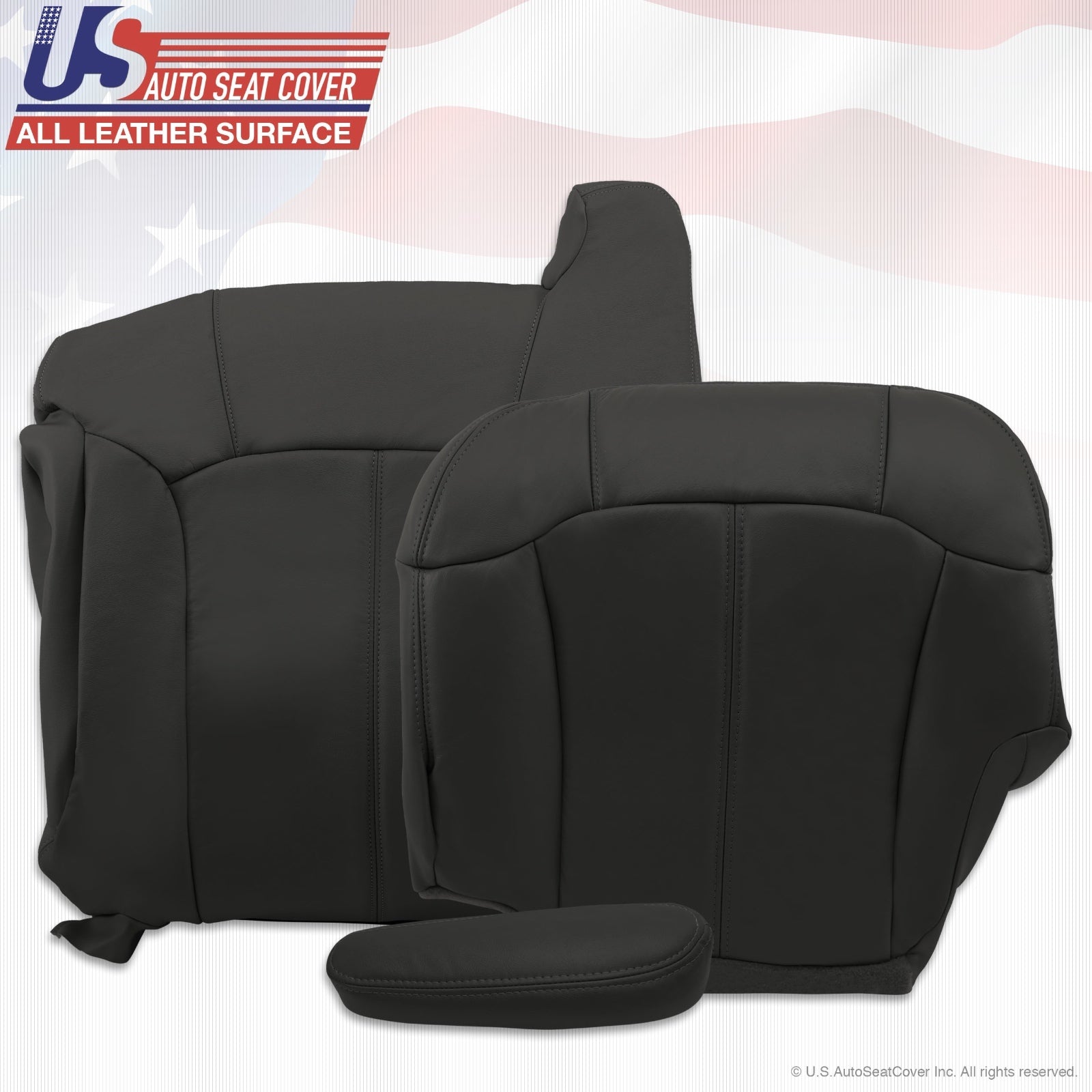 1999 2000 2001 2002 Silverado GMC Sierra Replacement leather seat cover Graphite
