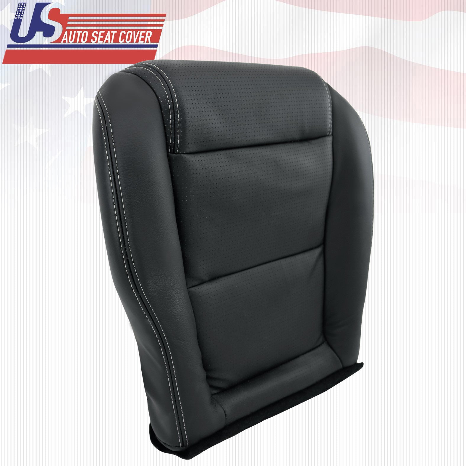 For 2001-2006 Acura MDX Driver Lower Perforated Leather Seat Cover Shade Ebony