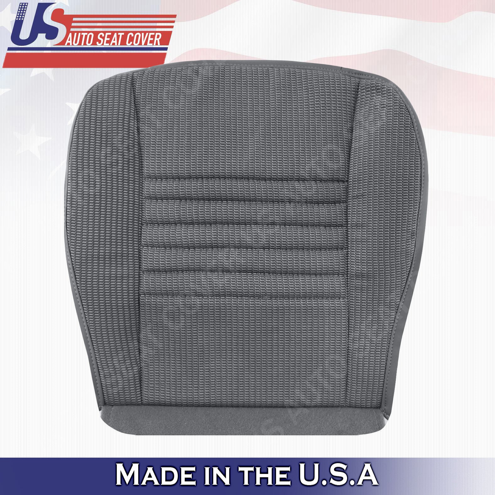 2006 to 2009 For Dodge Ram 1500 Passenger & Driver Bottom Cloth Seat Cover Gray