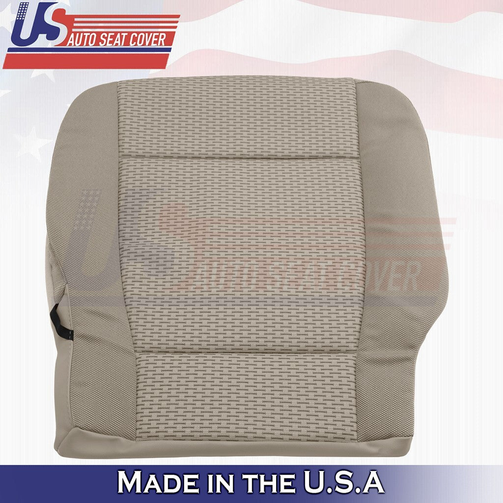 2015 to 2019 Fits Ford F150 Driver & Passenger Bottoms Cloth Seat Cover Tan
