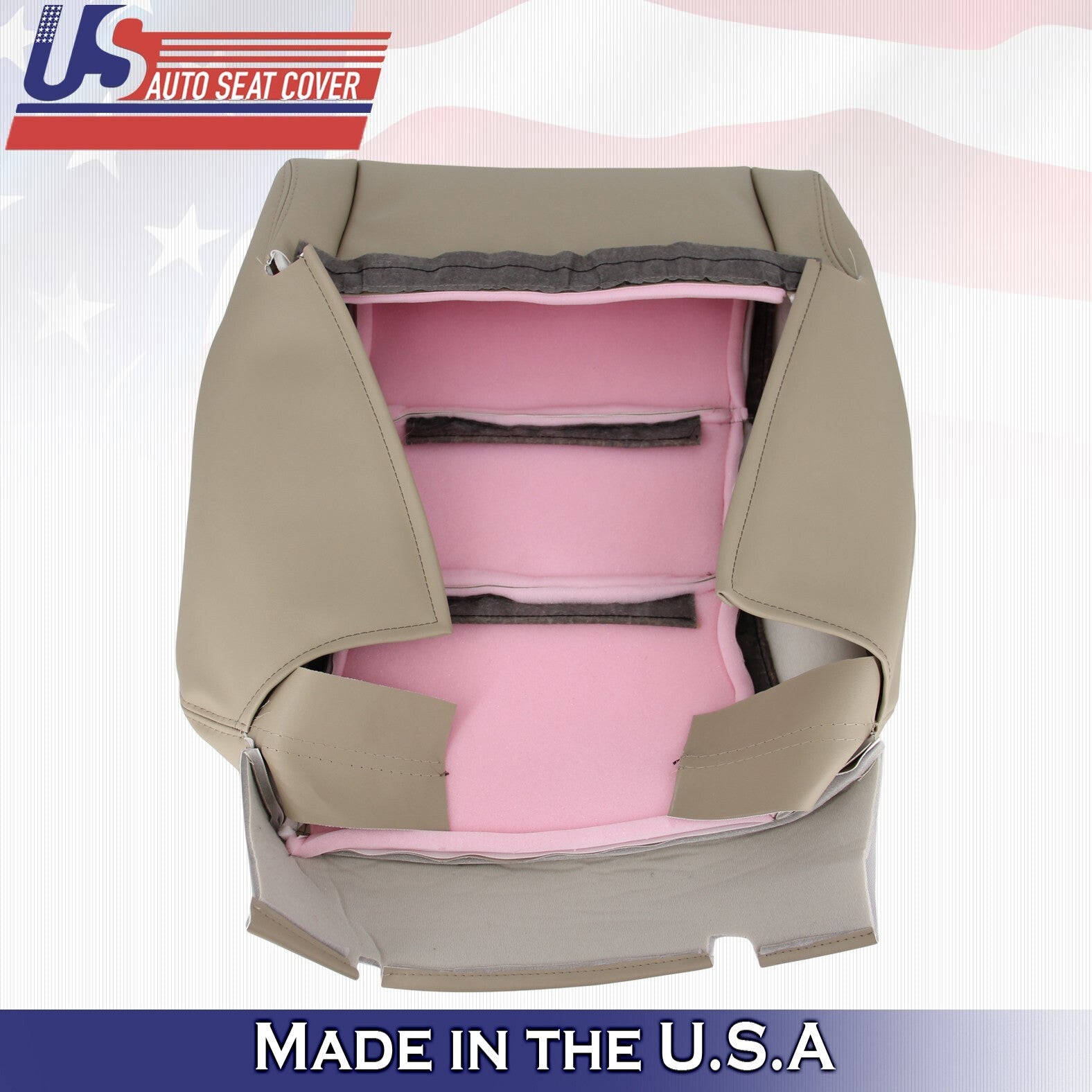 1995 to 1997 For Lexus LX450 Front Driver Top  Bottom Leather Seat Covers Tan