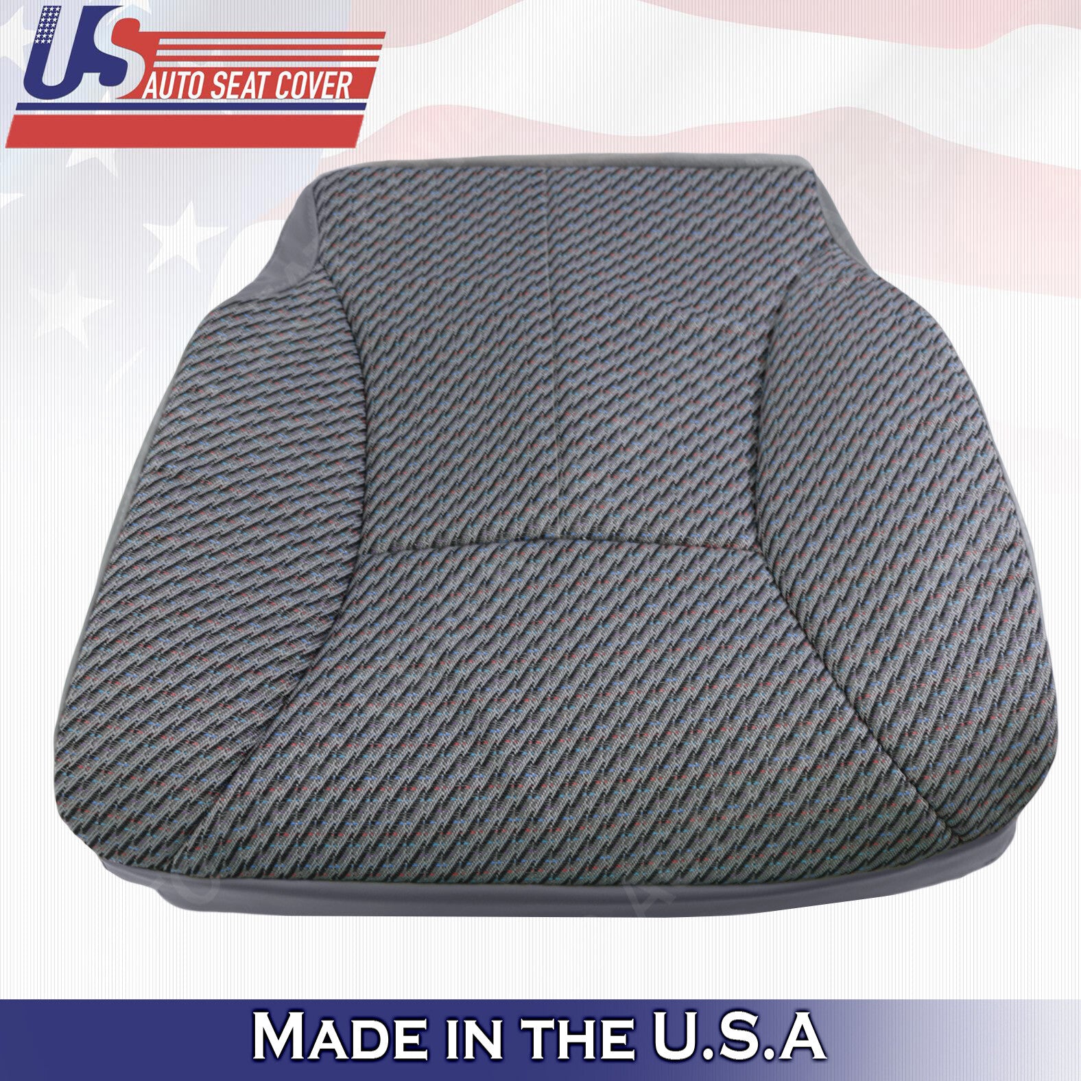 1998 to 2002 Fits Dodge Ram WT Driver & Passenger Bottoms Cloth Seat Cover Gray
