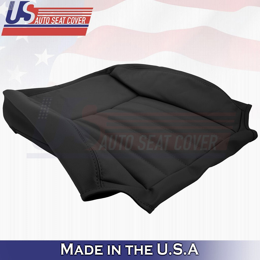 2003 to 2005 Fits Lincoln Town Car Front Set Bottoms &Tops Leather Cover Black