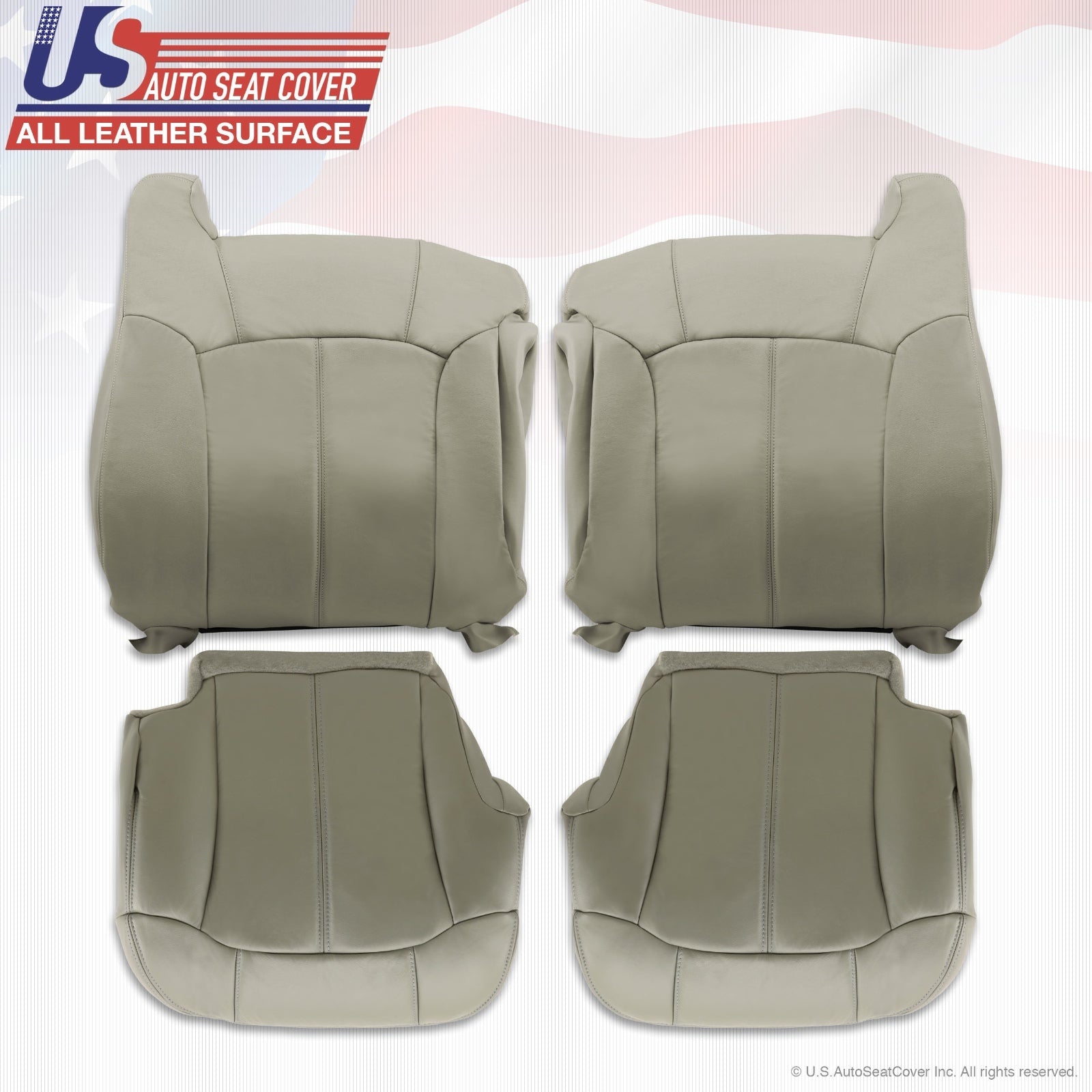 1999 2000 2001 2002 Chevy Tahoe Suburban Upholstery leather seat cover Gray ligh
