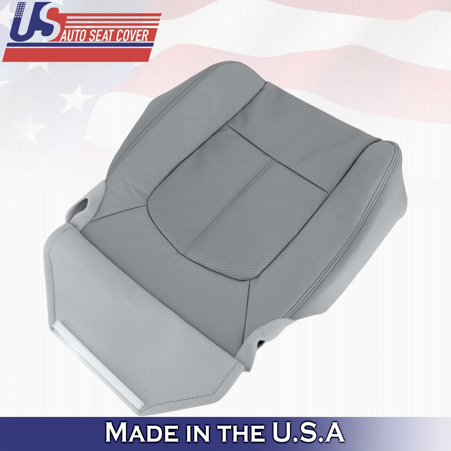 2011 to 2016 For Ford F250 F350 Lariat Passenger Top Bottom Leather Covers Gray