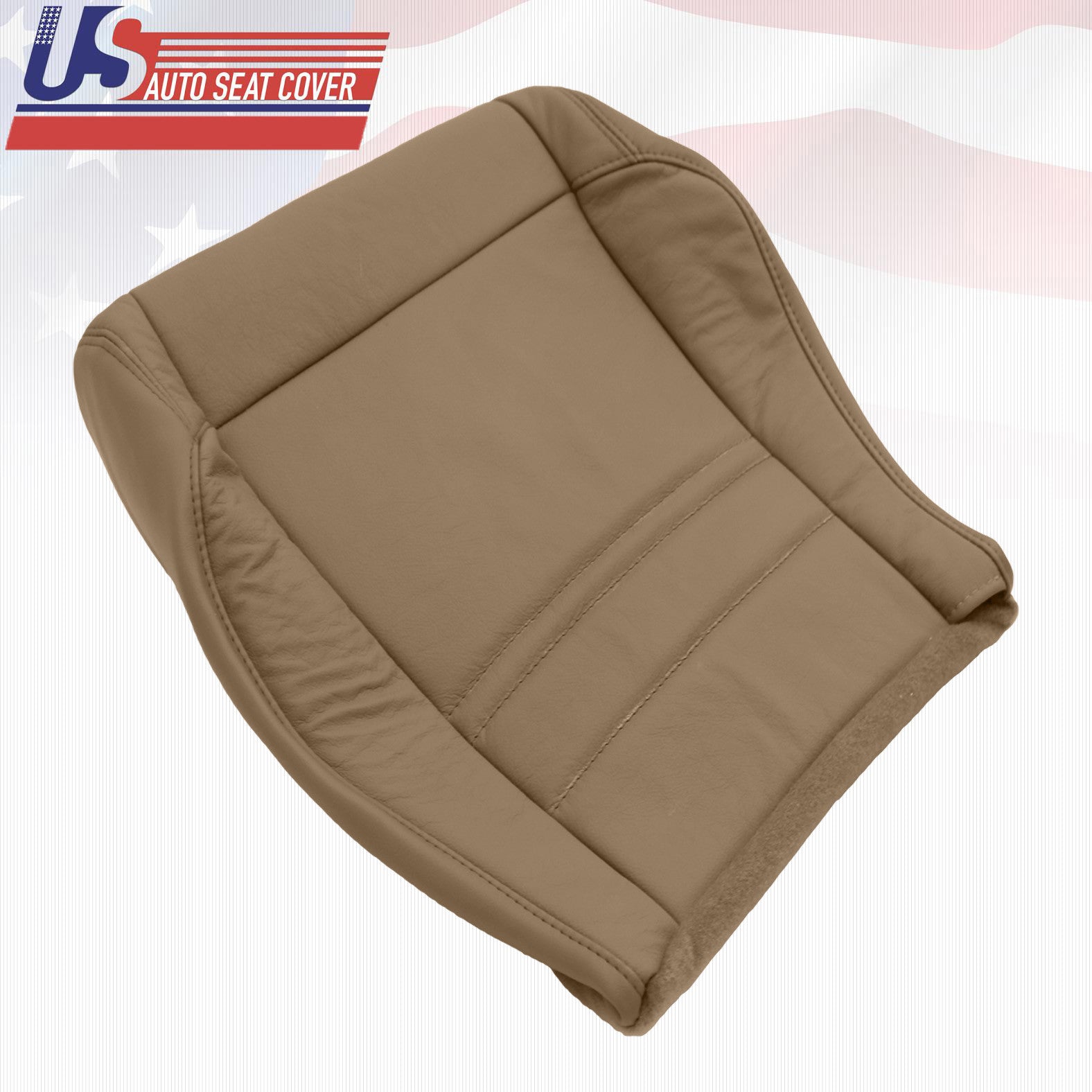 1999 FORD EXPLORER XLT LEATHER DRIVER BOTTOM 'OEM' REPLACEMENT SEAT COVER IN TAN