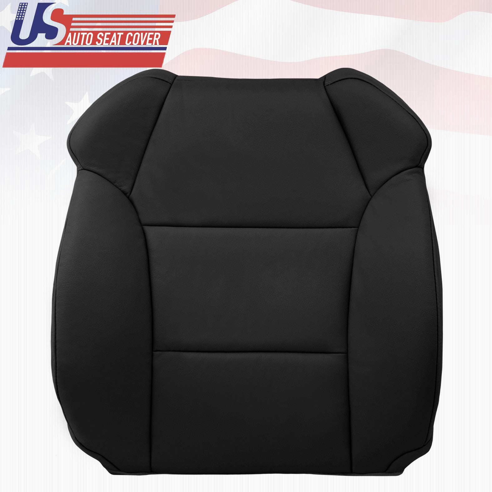 For 2007 2008 Acura MDX Driver Top & Bottom Genuine Leather Seat Cover Black