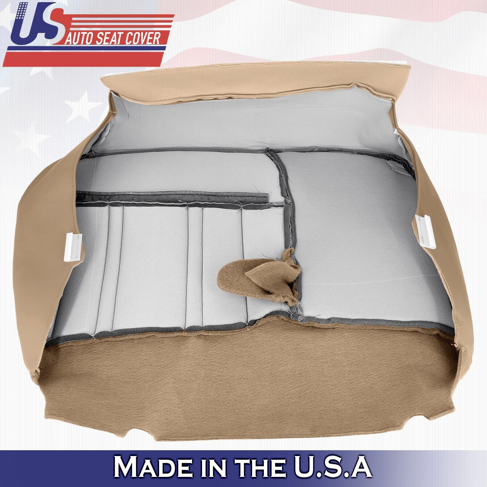 1997 For Ford F150 Lariat XLT Front Passenger Bottom Leather Seat Covers Tan