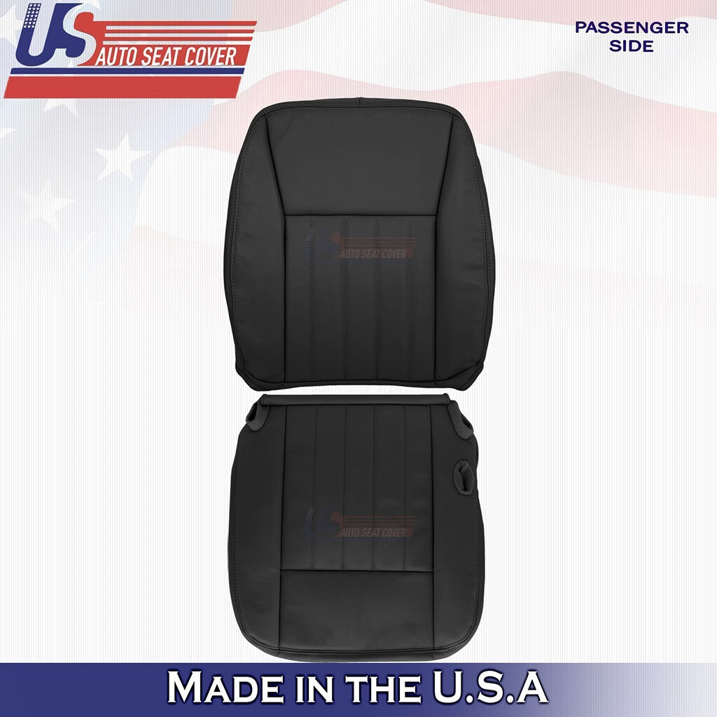 2003 2004 2005 Fits Lincoln Town Car Passenger Bottom & Top Leather Cover Black