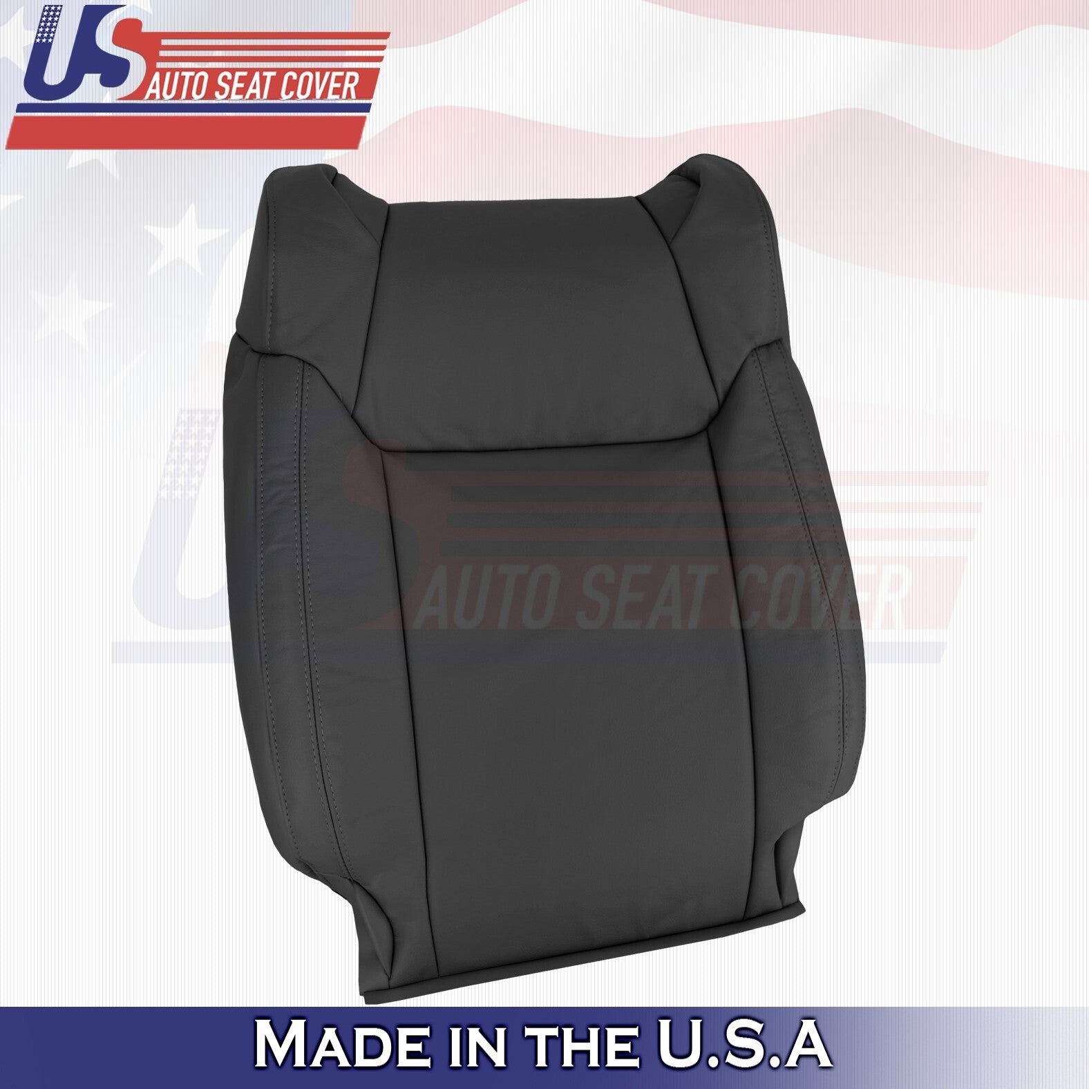 2014 to 2018 For Toyota Tundra Driver Top & Bottom Leather Seat Covers BLK