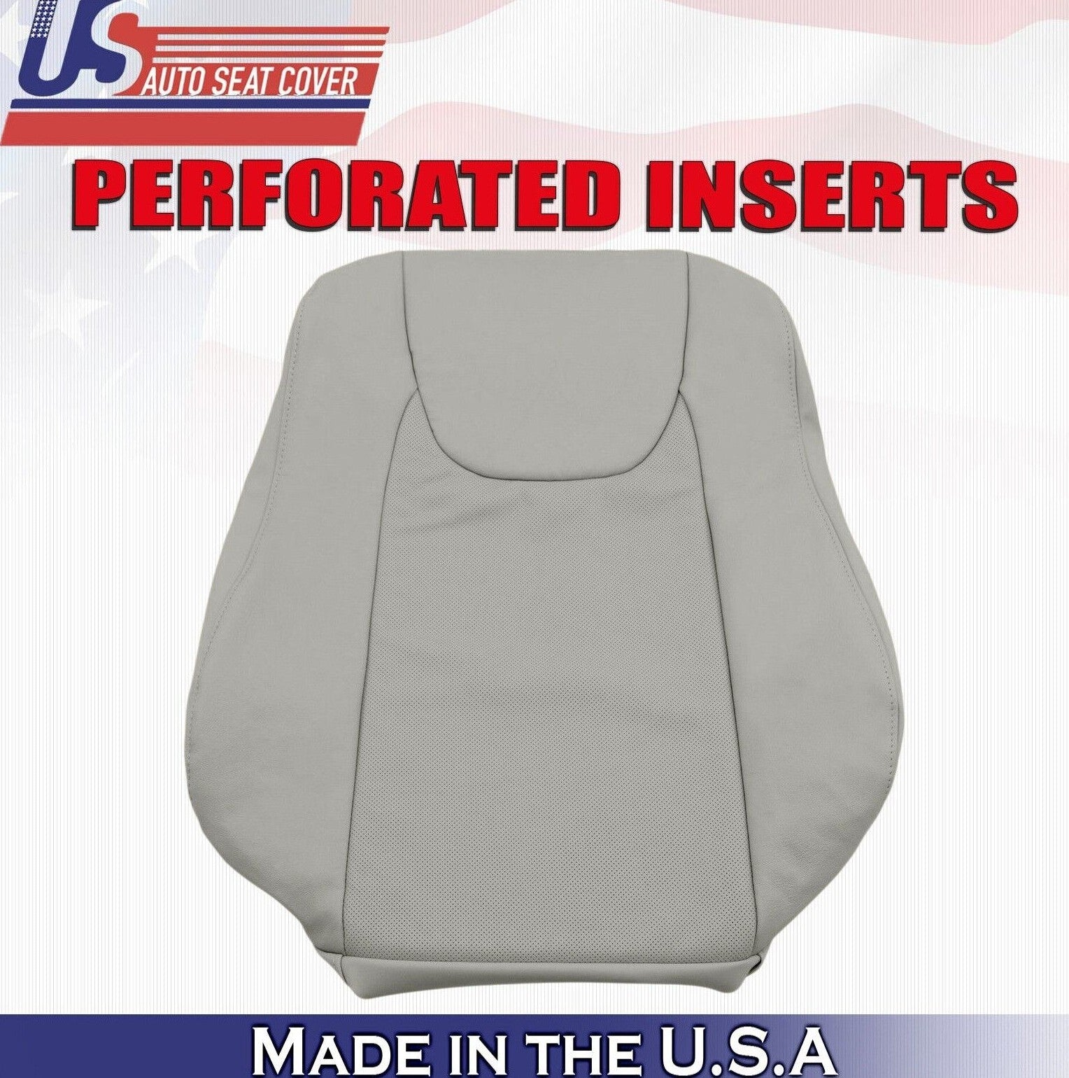 2014 2015 For Lexus RX350 RX450H Driver Top Perforated Leather Seat Cover Gray