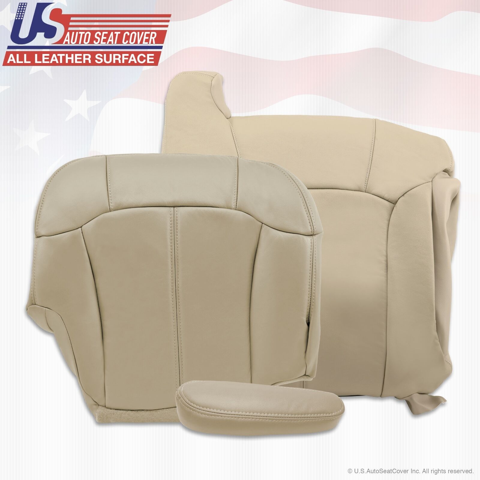 1999 2000 2001 2002 Chevy Tahoe Suburban Upholstery leather seat cover Light Tan