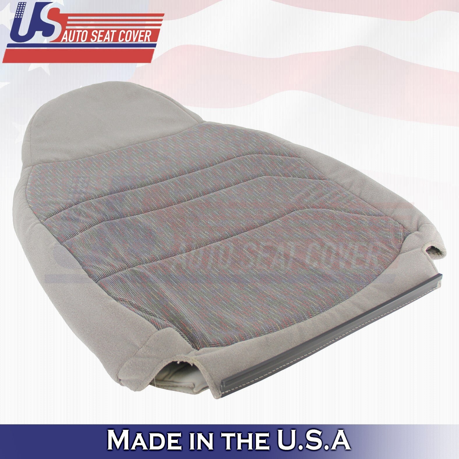 1994 1995 For Ford F150 F250 F350 XLT Driver Top & Bottom Cloth Seat Covers Gray