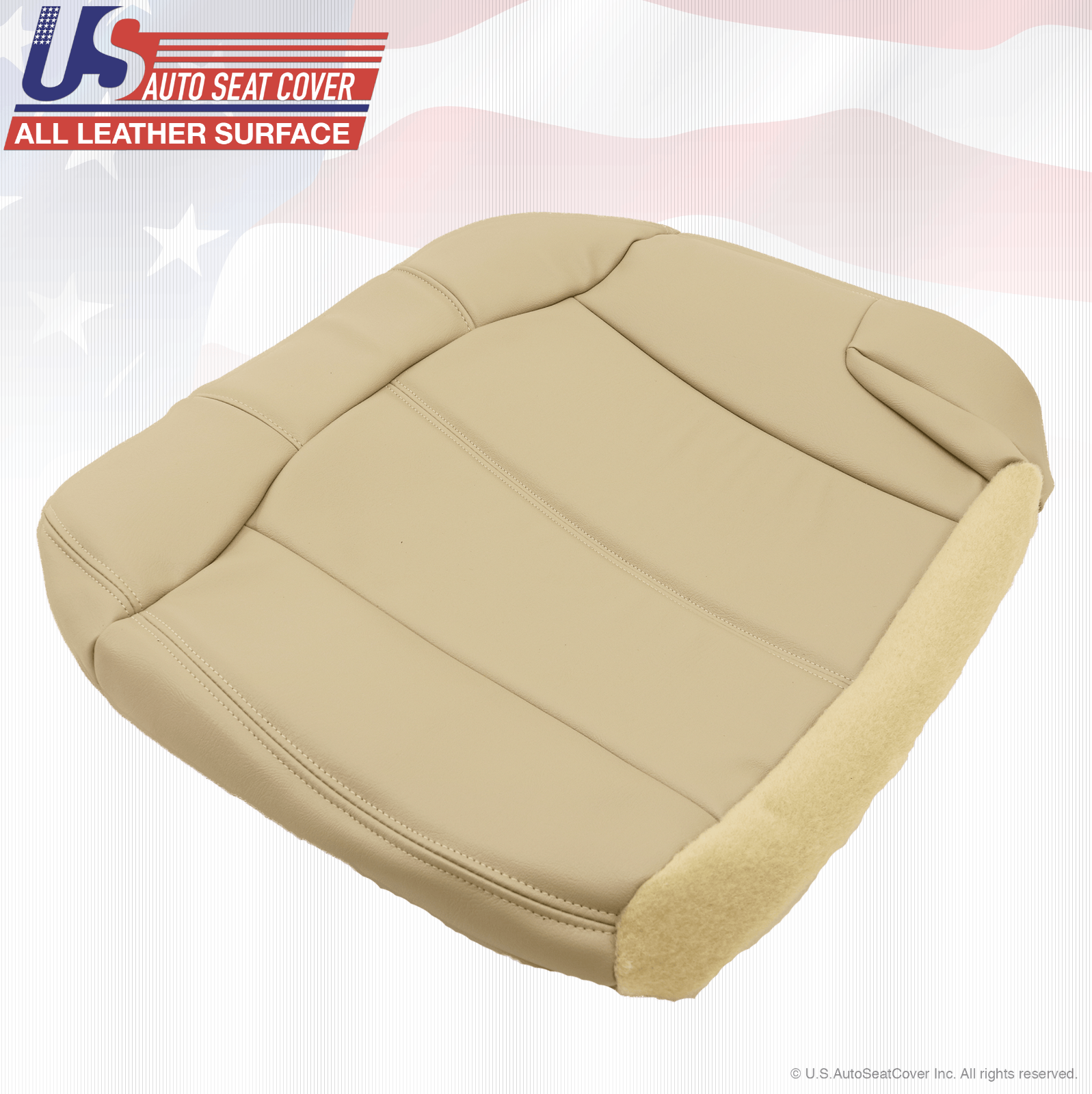 1999 Chevy Tahoe Suburban Second Row Passenger Bottom Leather Seat Cover Tan