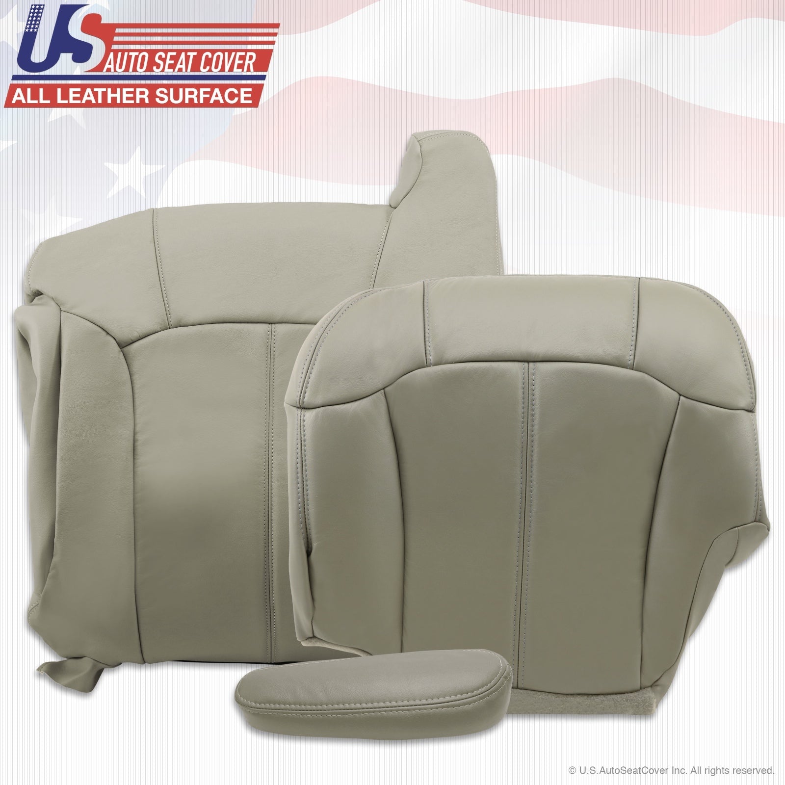 1999 2000 2001 2002 Chevy Tahoe Suburban Upholstery leather seat cover Gray ligh
