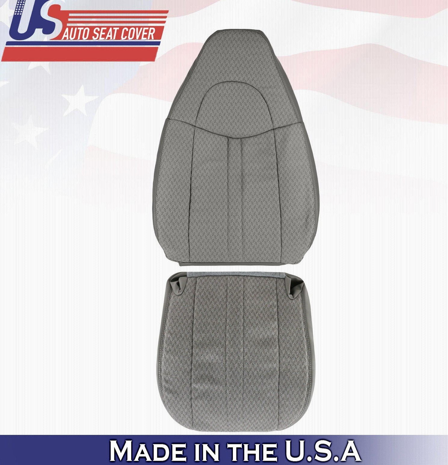 2011 2012 For Chevy Express 1500 2500 3500 Driver Top & bottom Cloth Covers Gray