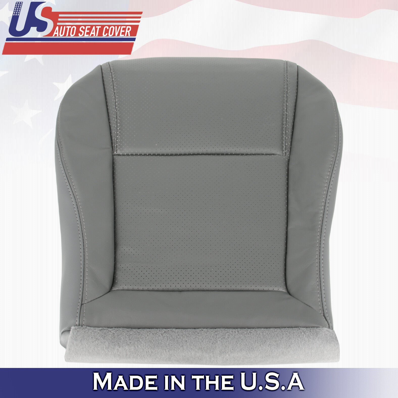 2004 For Honda Pilot Driver & Passenger 2x Bottom Perforated Leather Covers Gray